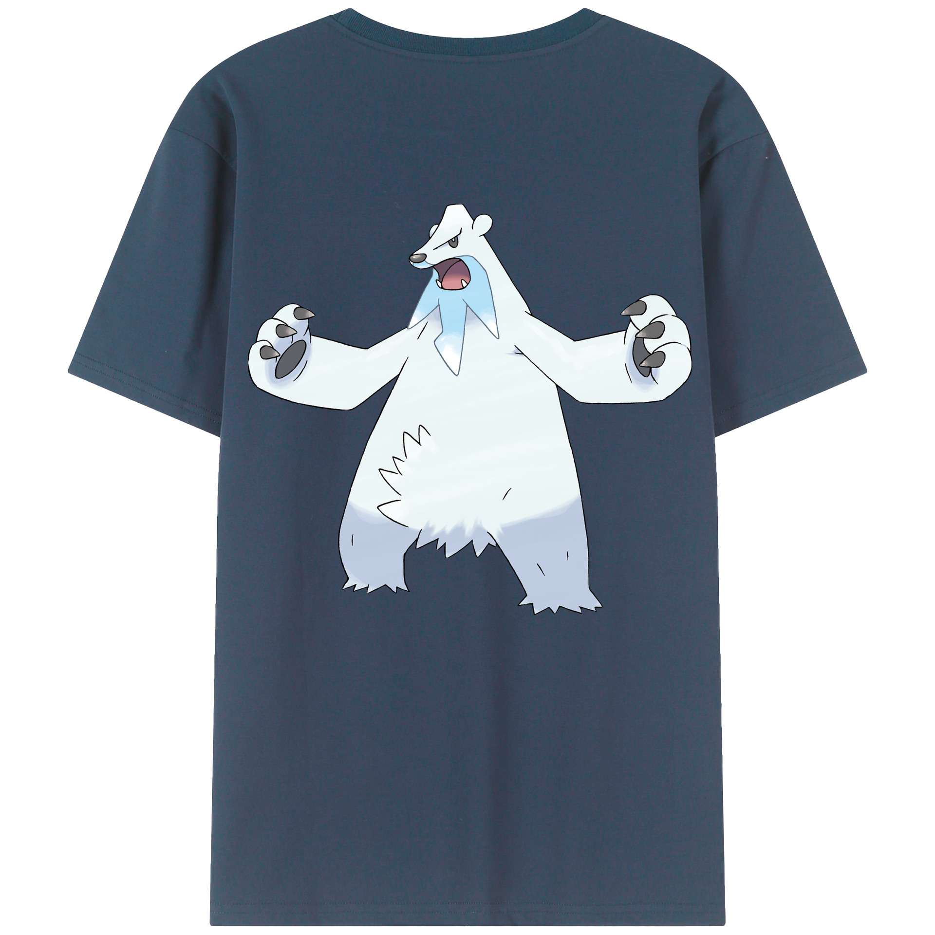 （画像用） ポケットモンスター Pokémon 綿100％ メンズ半袖Tシャツ（バックプリント） 通気性