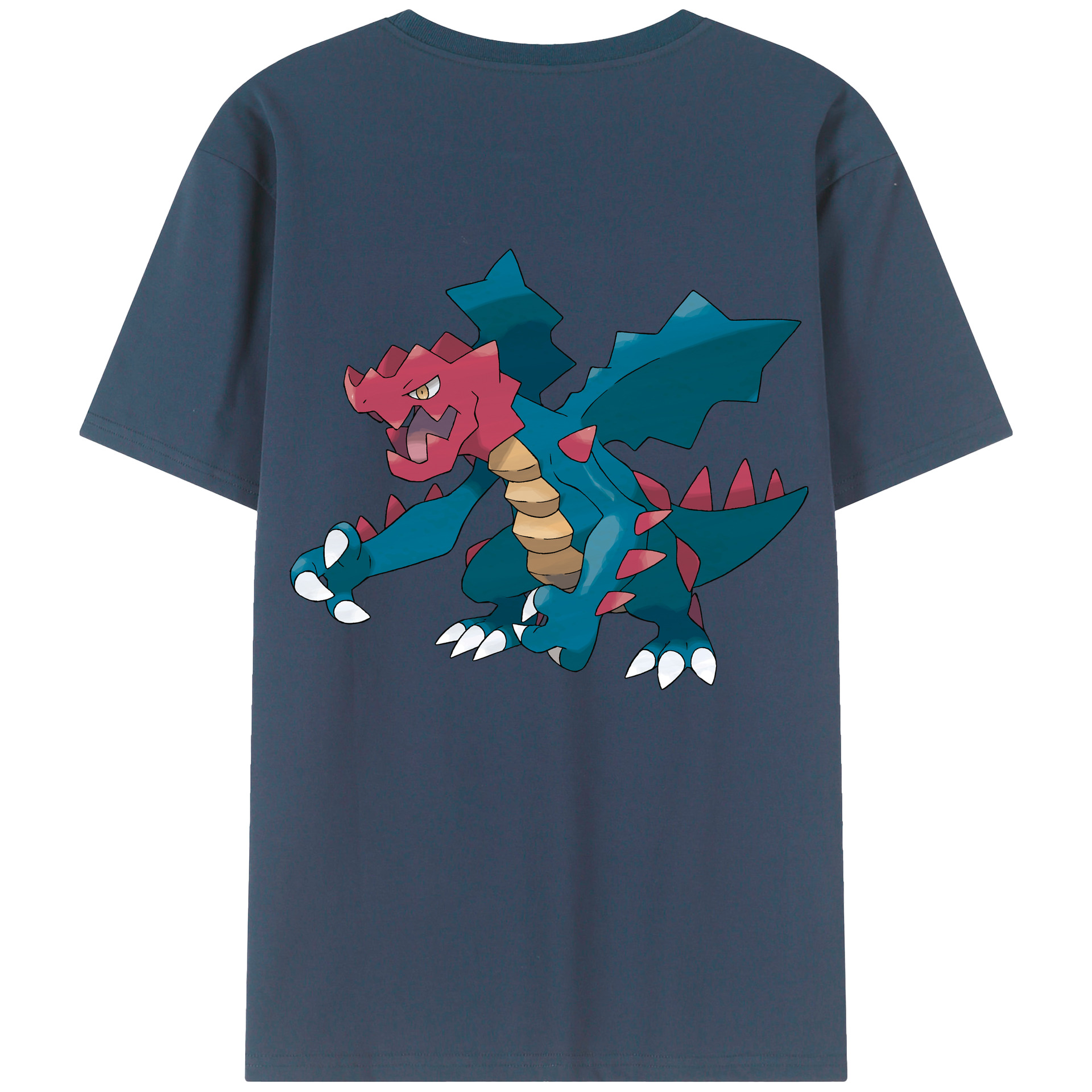 （画像用） ポケットモンスター Pokémon 綿100％ メンズ半袖Tシャツ（バックプリント） 通気性