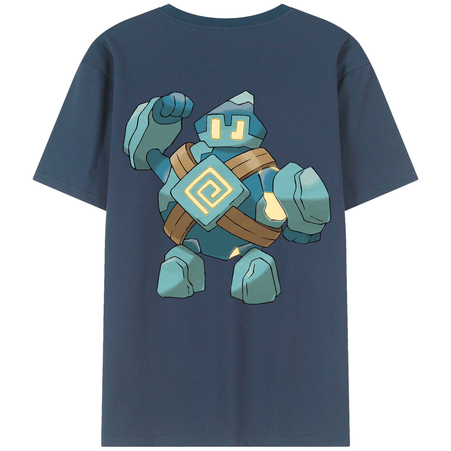 （画像用） ポケットモンスター Pokémon 綿100％ メンズ半袖Tシャツ（バックプリント） 通気性