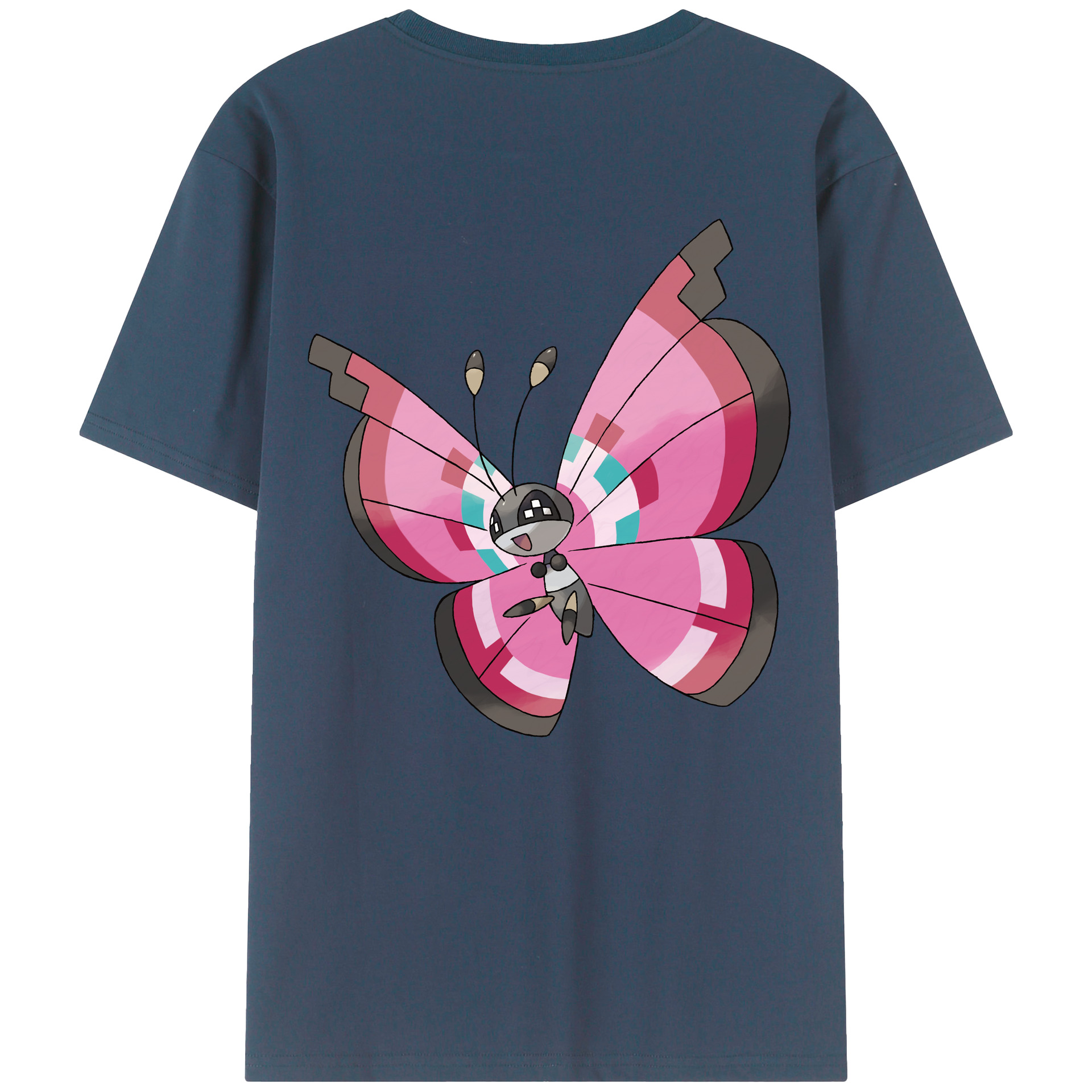 （画像用） ポケットモンスター Pokémon 綿100％ メンズ半袖Tシャツ（バックプリント） 通気性