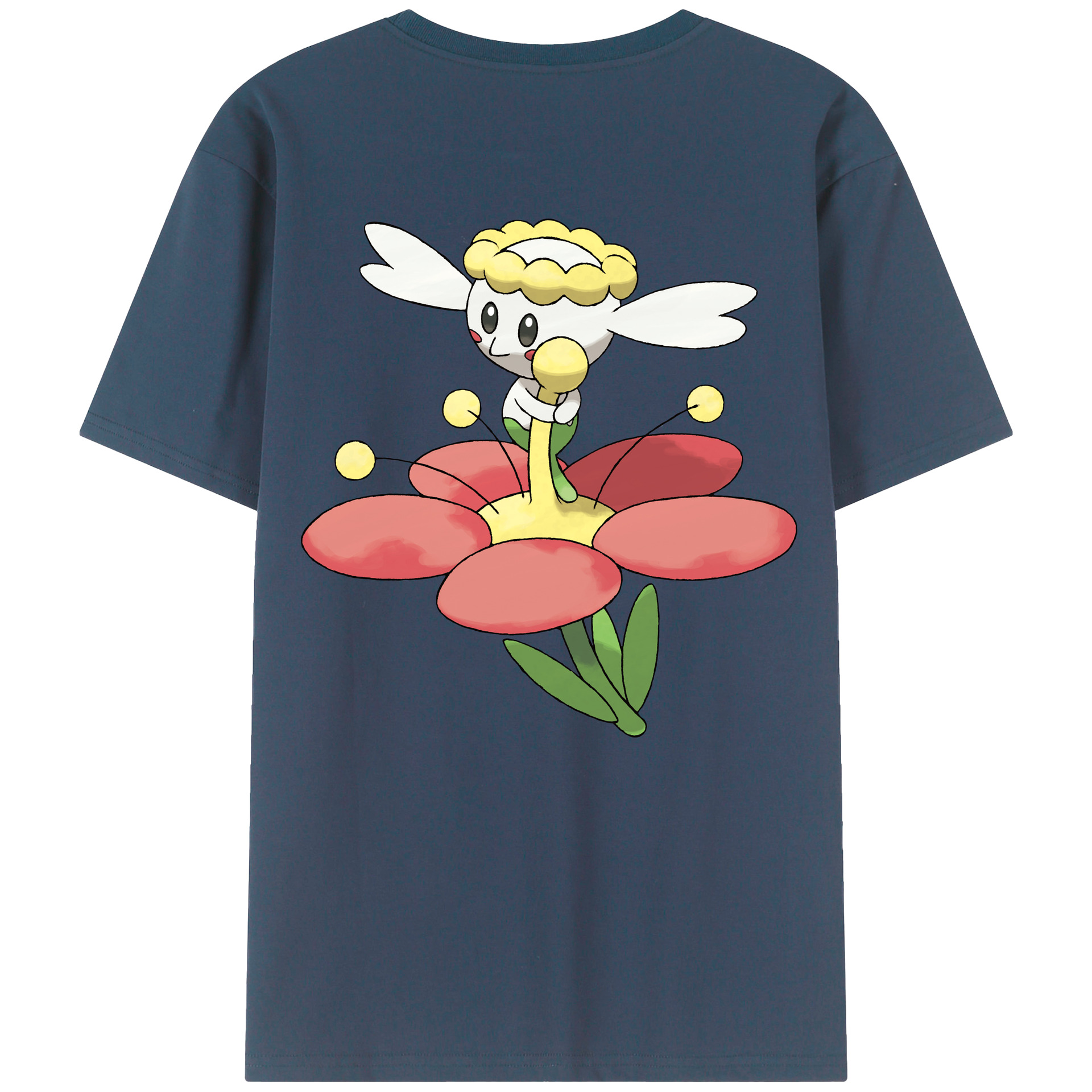 （画像用） ポケットモンスター Pokémon 綿100％ メンズ半袖Tシャツ（バックプリント） 通気性