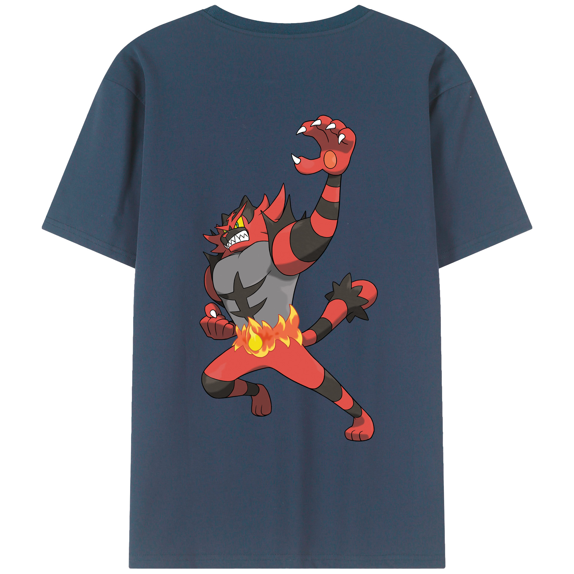 （画像用） ポケットモンスター Pokémon 綿100％ メンズ半袖Tシャツ（バックプリント） 通気性