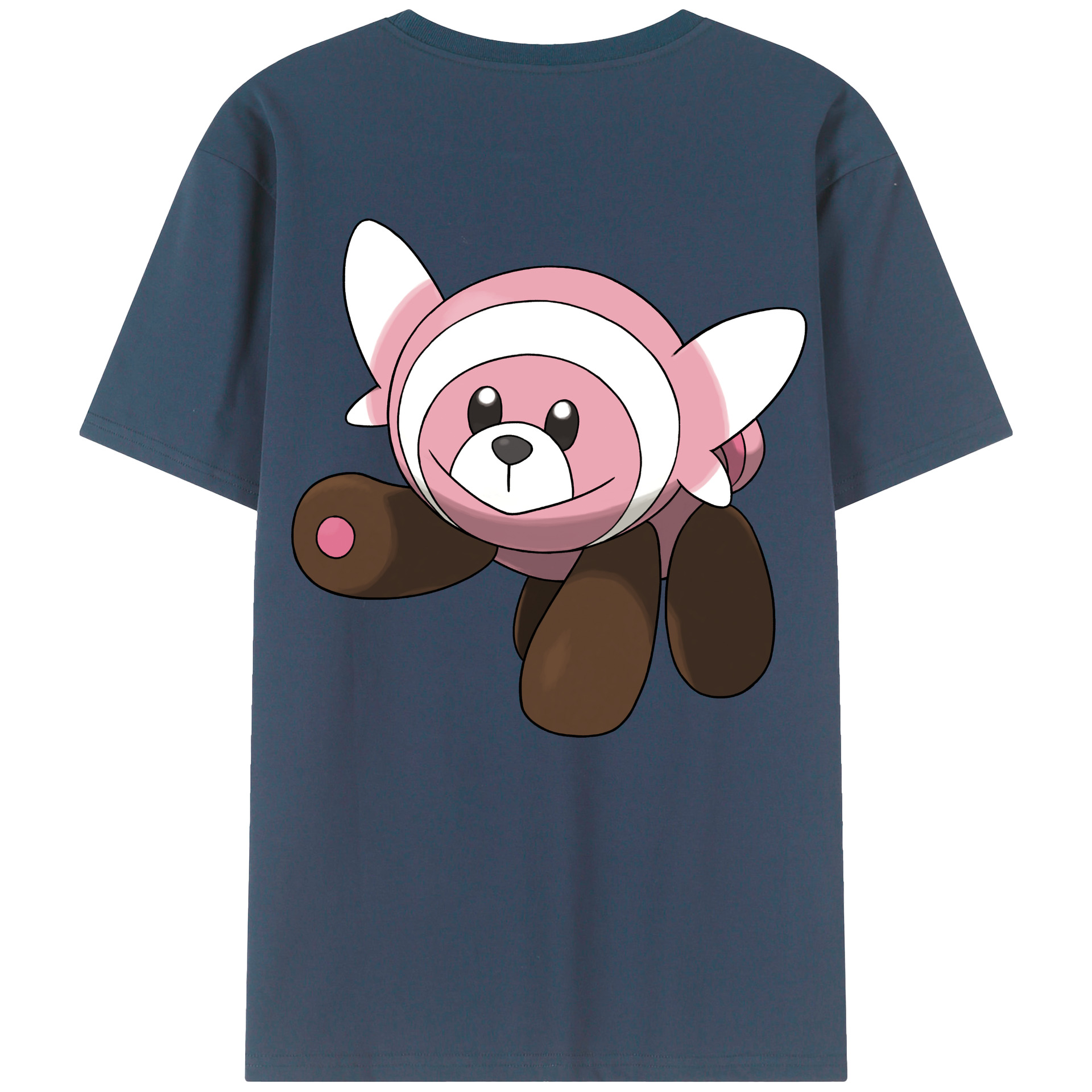 （画像用） ポケットモンスター Pokémon 綿100％ メンズ半袖Tシャツ（バックプリント） 通気性