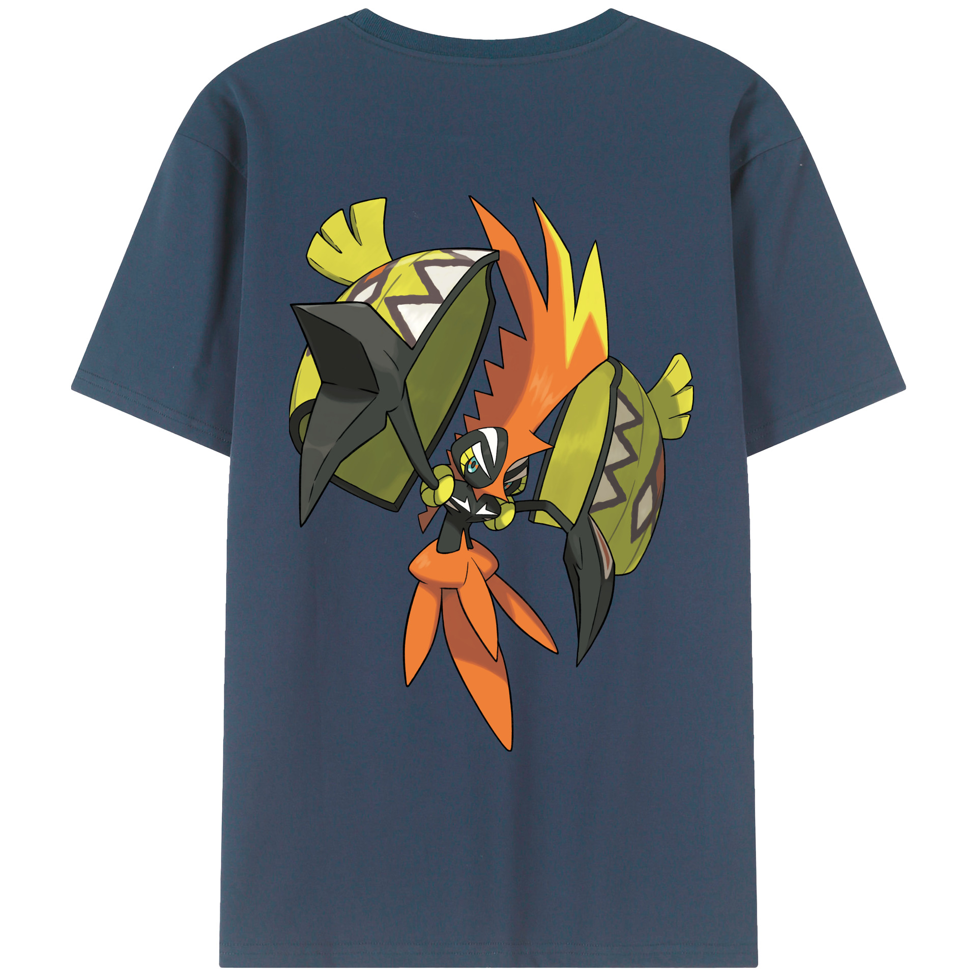（画像用） ポケットモンスター Pokémon 綿100％ メンズ半袖Tシャツ（バックプリント） 通気性