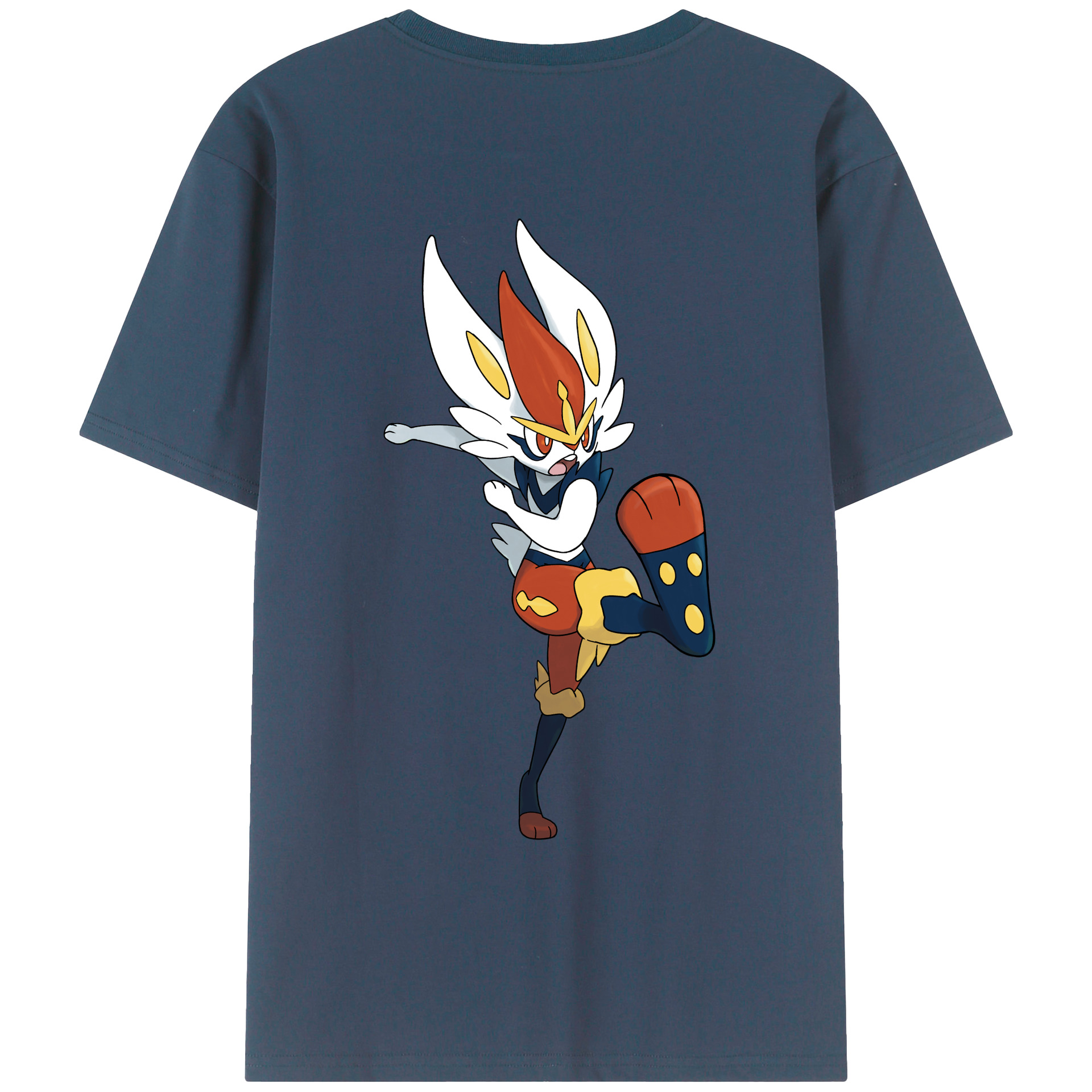 （画像用） ポケットモンスター Pokémon 綿100％ メンズ半袖Tシャツ（バックプリント） 通気性