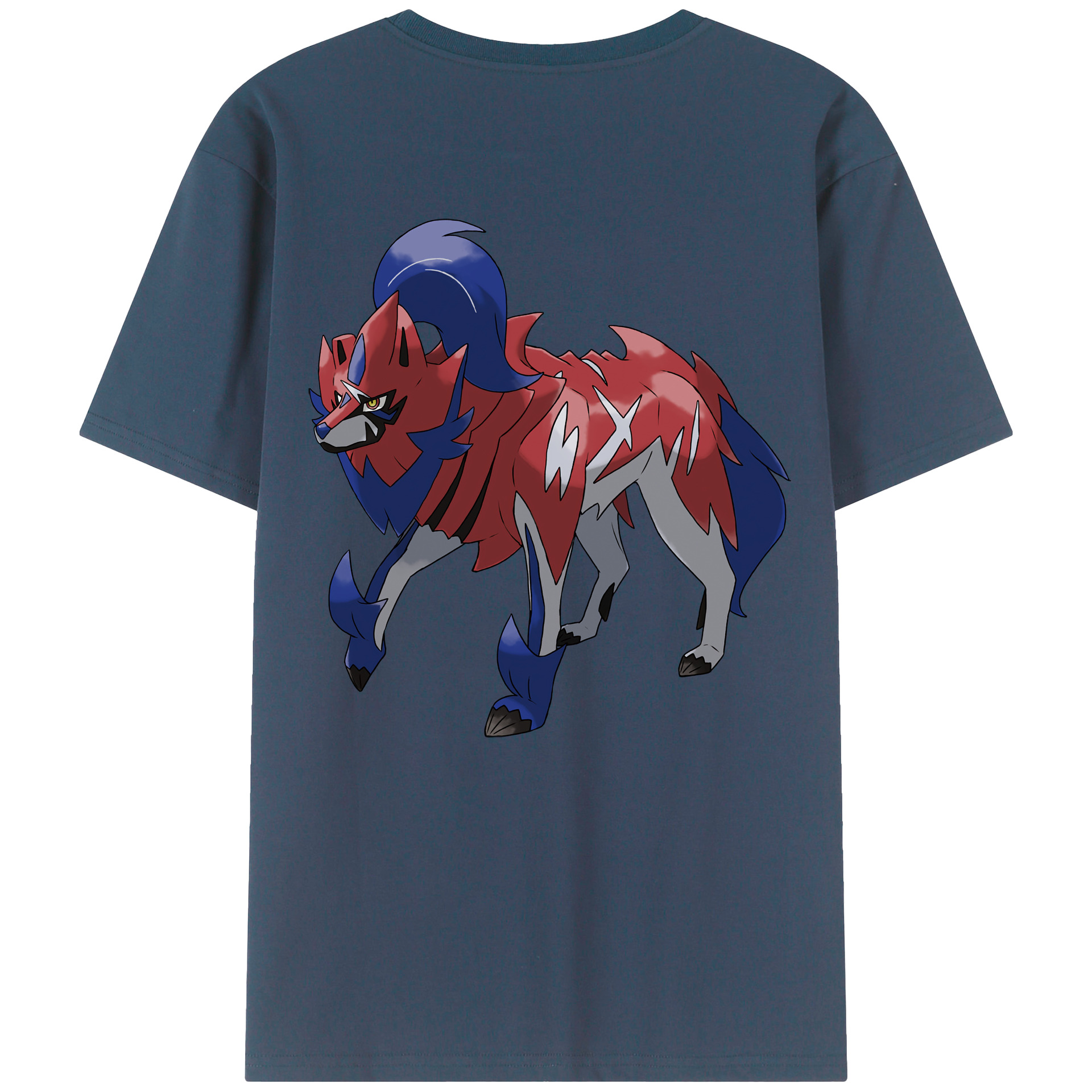（画像用） ポケットモンスター Pokémon 綿100％ メンズ半袖Tシャツ（バックプリント） 通気性