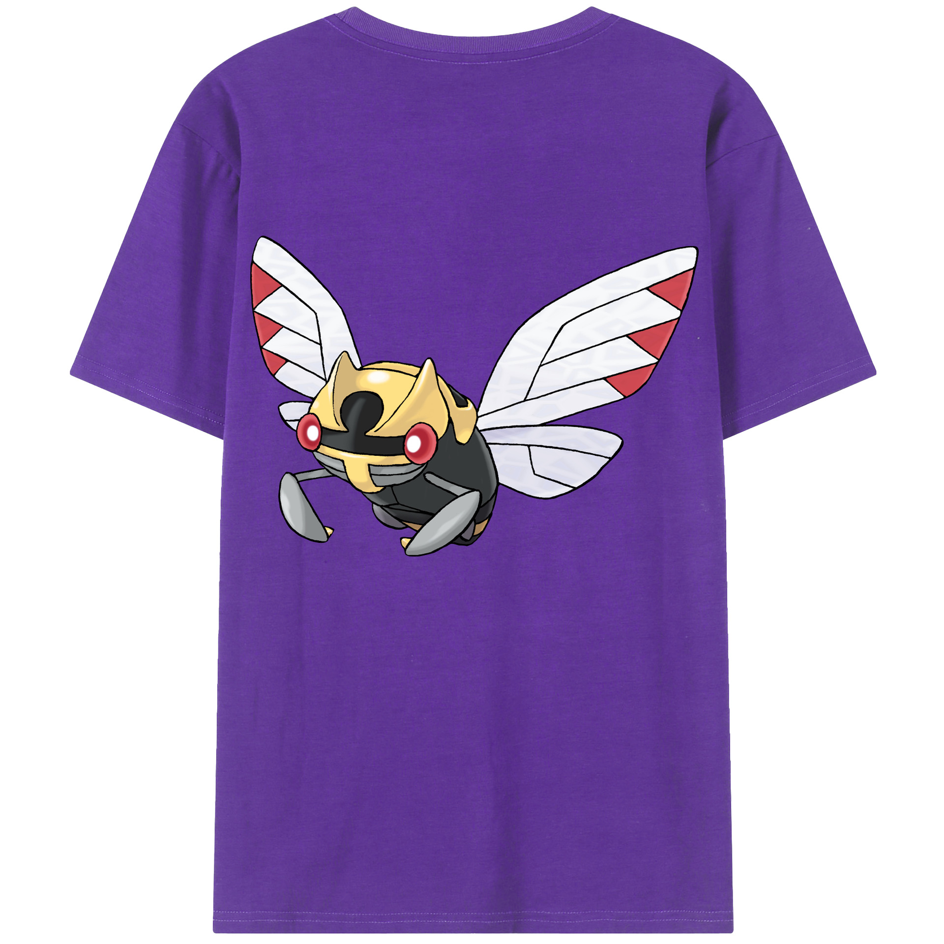 （画像用） ポケットモンスター Pokémon 綿100％ メンズ半袖Tシャツ（バックプリント） 通気性