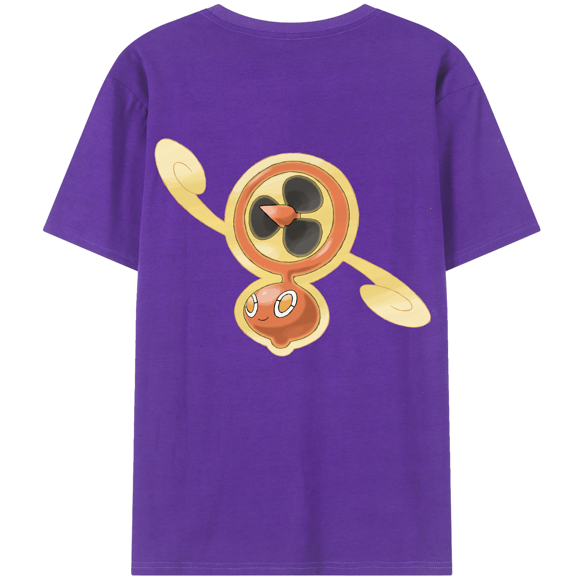 （画像用） ポケットモンスター Pokémon 綿100％ メンズ半袖Tシャツ（バックプリント） 通気性