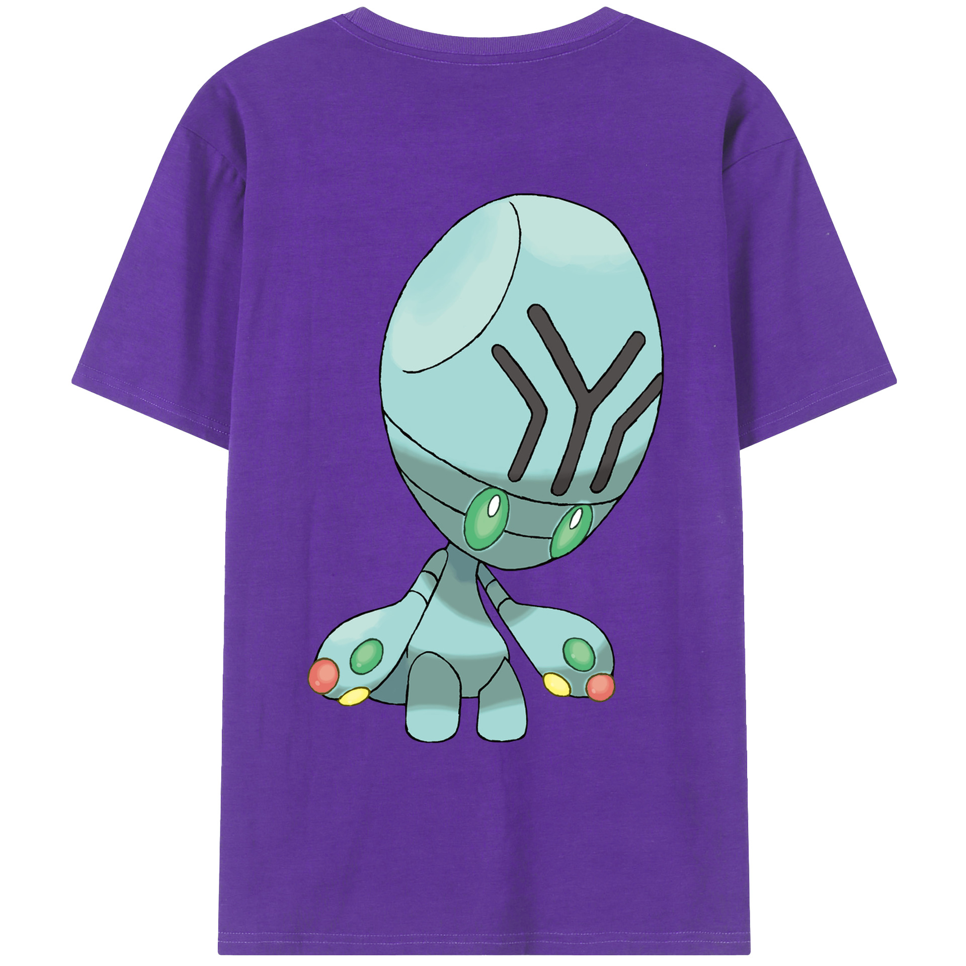 （画像用） ポケットモンスター Pokémon 綿100％ メンズ半袖Tシャツ（バックプリント） 通気性