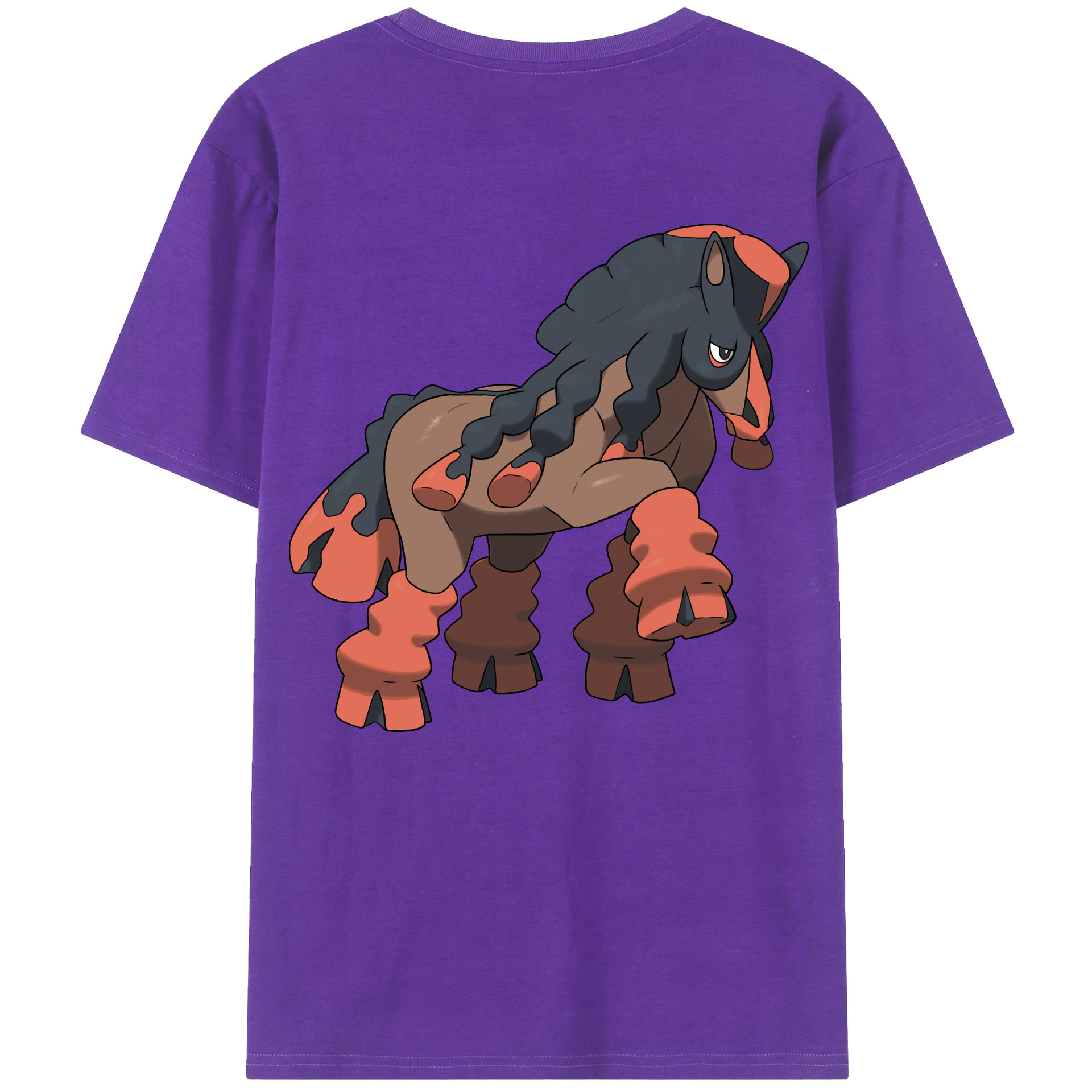 （画像用） ポケットモンスター Pokémon 綿100％ メンズ半袖Tシャツ（バックプリント） 通気性