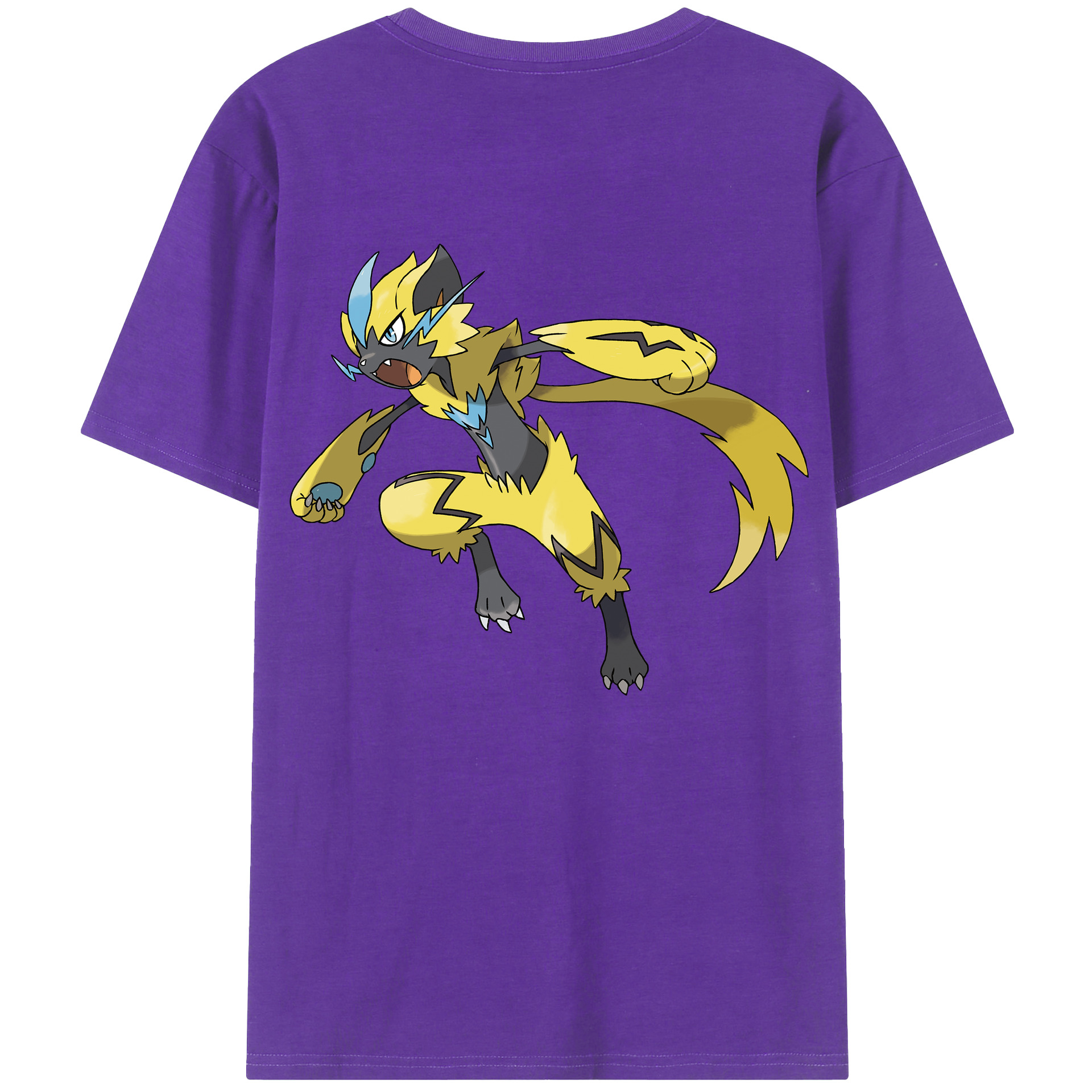（画像用） ポケットモンスター Pokémon 綿100％ メンズ半袖Tシャツ（バックプリント） 通気性