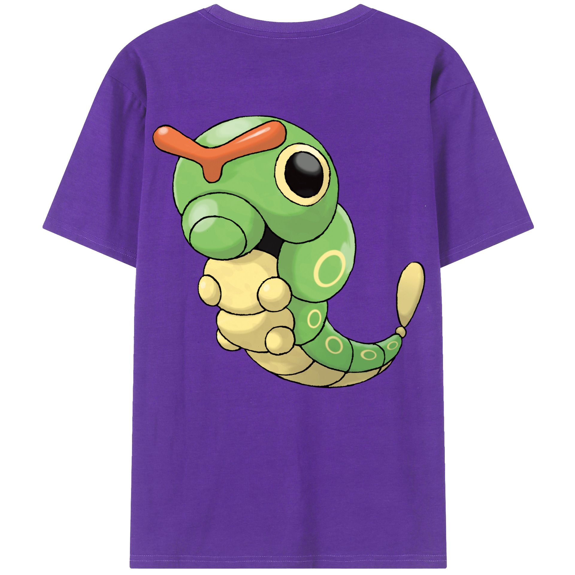 （画像用） ポケットモンスター Pokémon 綿100％ メンズ半袖Tシャツ（バックプリント） 通気性