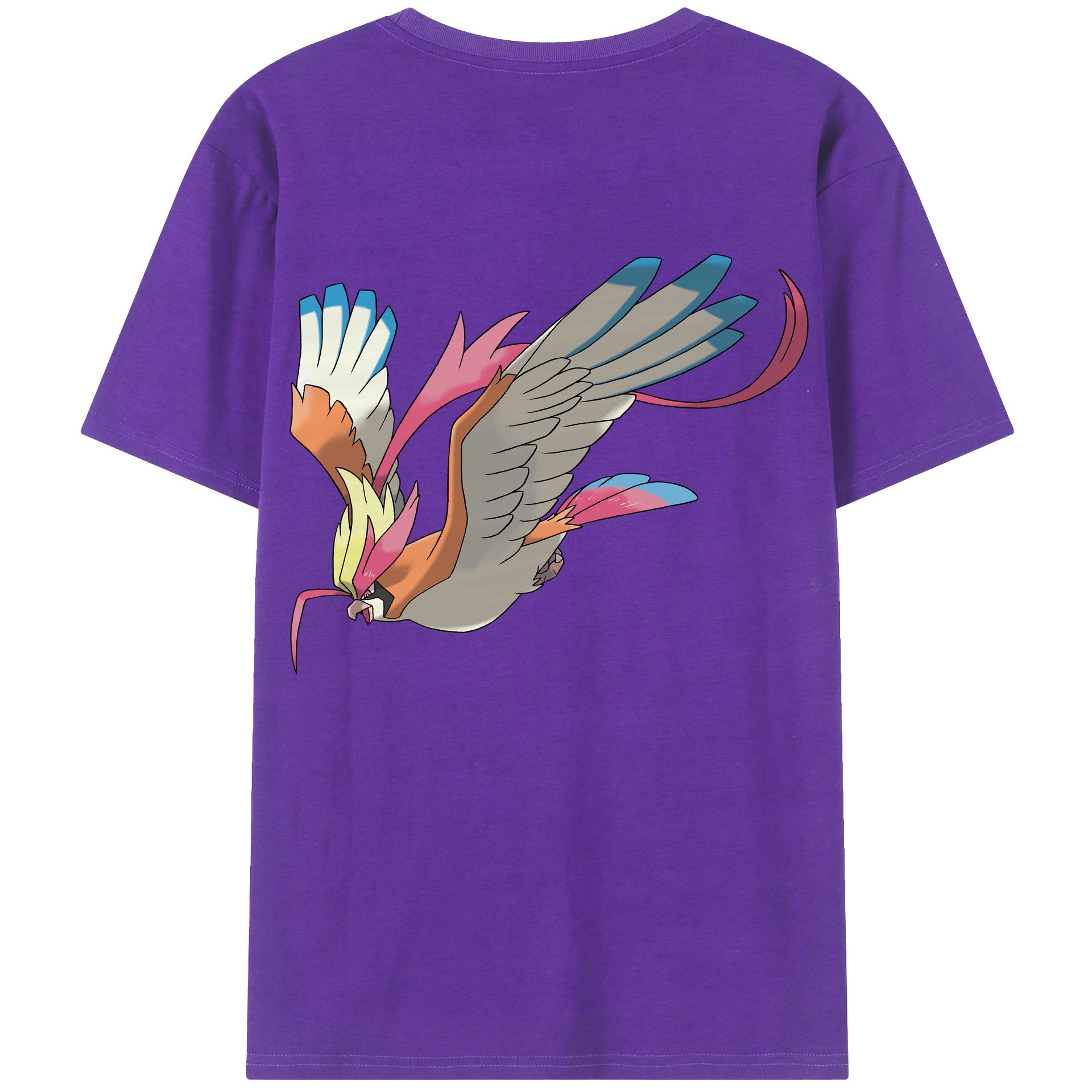 （画像用） ポケットモンスター Pokémon 綿100％ メンズ半袖Tシャツ（バックプリント） 通気性