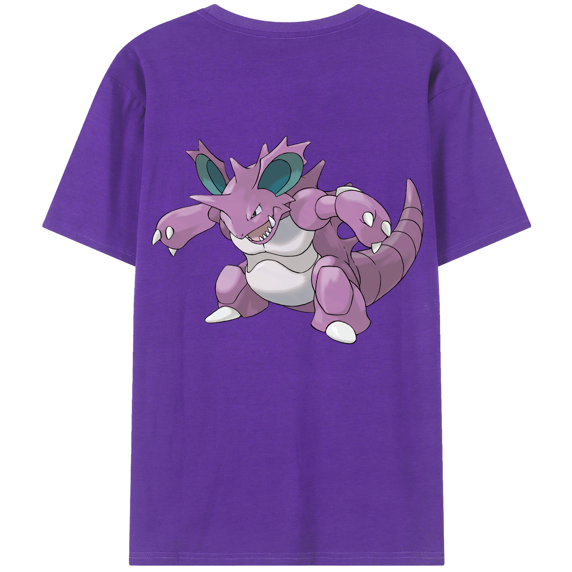 （画像用） ポケットモンスター Pokémon 綿100％ メンズ半袖Tシャツ（バックプリント） 通気性