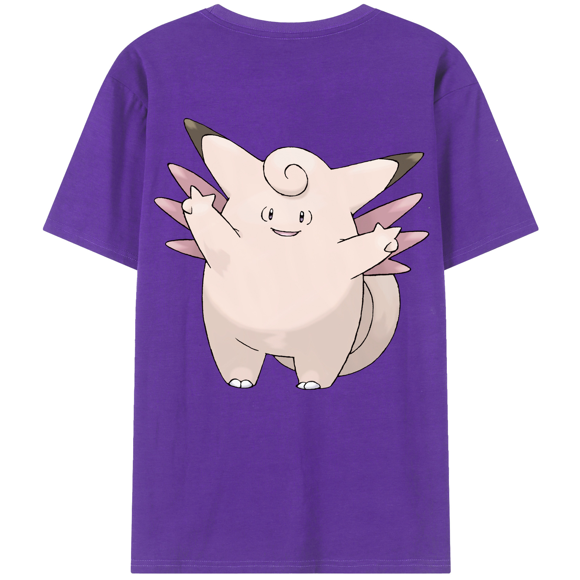 （画像用） ポケットモンスター Pokémon 綿100％ メンズ半袖Tシャツ（バックプリント） 通気性