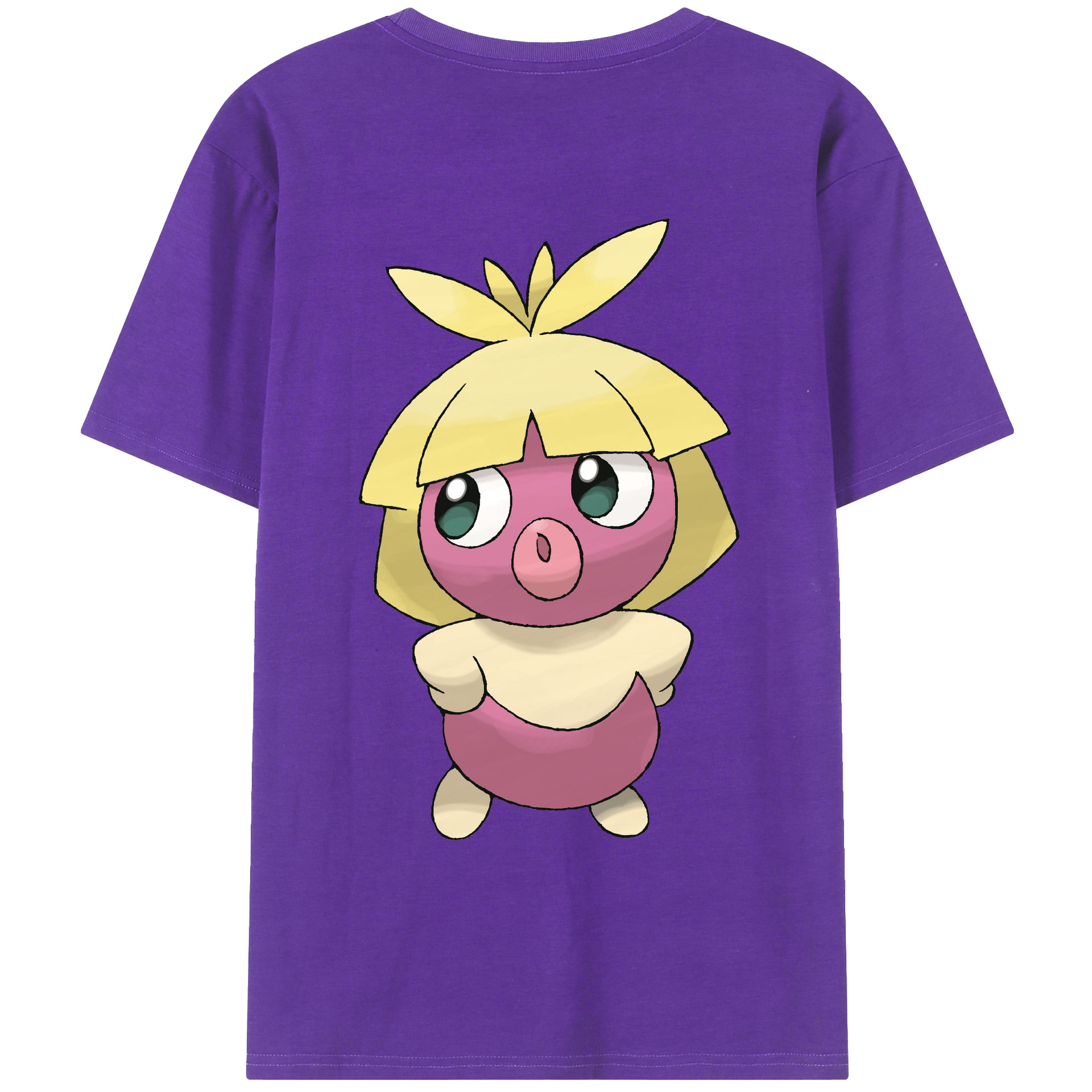 （画像用） ポケットモンスター Pokémon 綿100％ メンズ半袖Tシャツ（バックプリント） 通気性