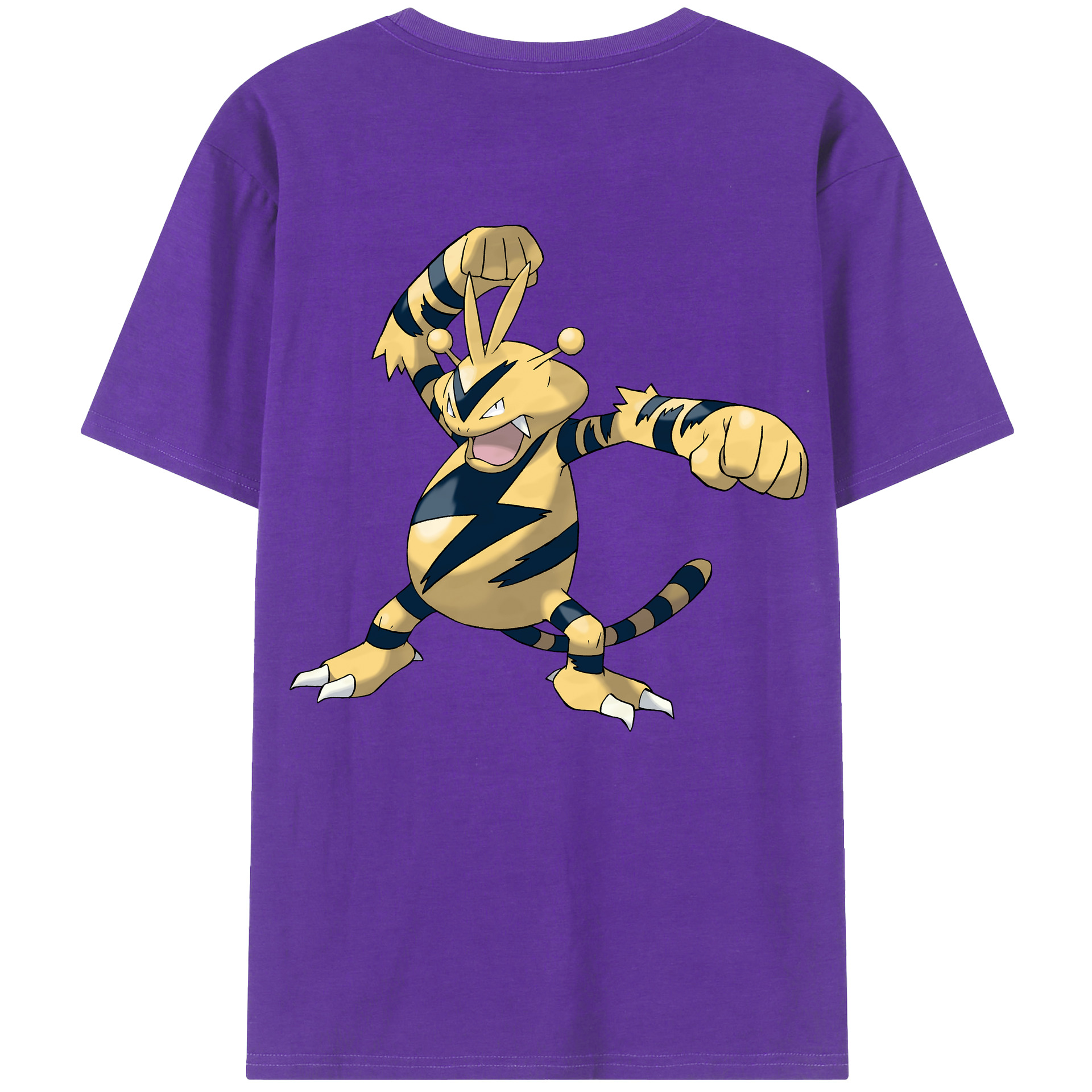 （画像用） ポケットモンスター Pokémon 綿100％ メンズ半袖Tシャツ（バックプリント） 通気性
