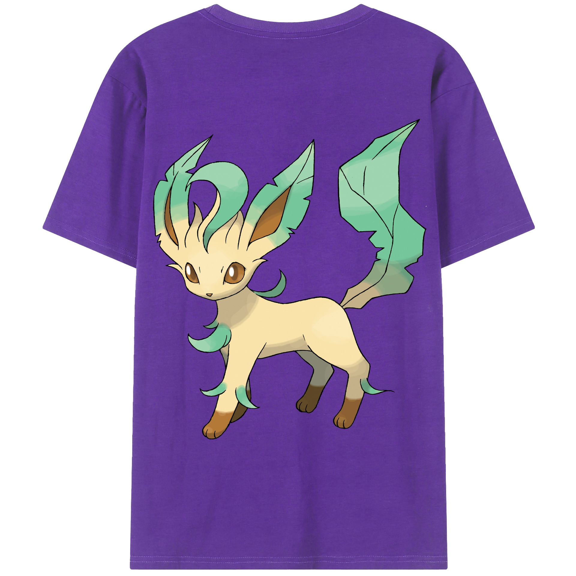 （画像用） ポケットモンスター Pokémon 綿100％ メンズ半袖Tシャツ（バックプリント） 通気性