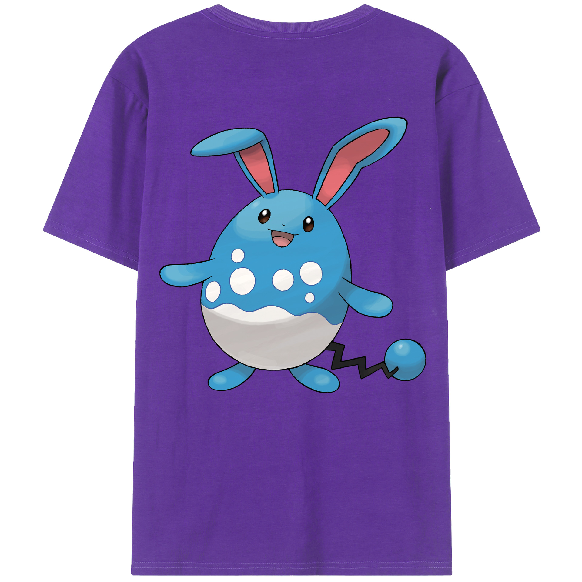 （画像用） ポケットモンスター Pokémon 綿100％ メンズ半袖Tシャツ（バックプリント） 通気性