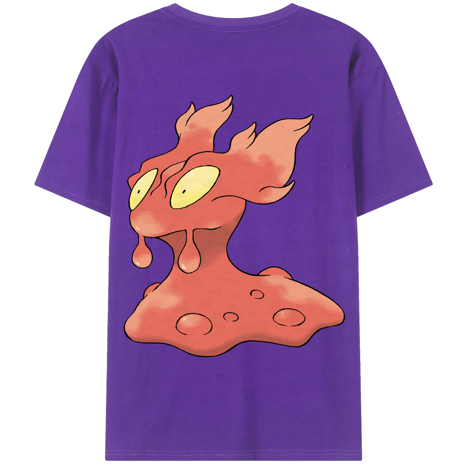 （画像用） ポケットモンスター Pokémon 綿100％ メンズ半袖Tシャツ（バックプリント） 通気性