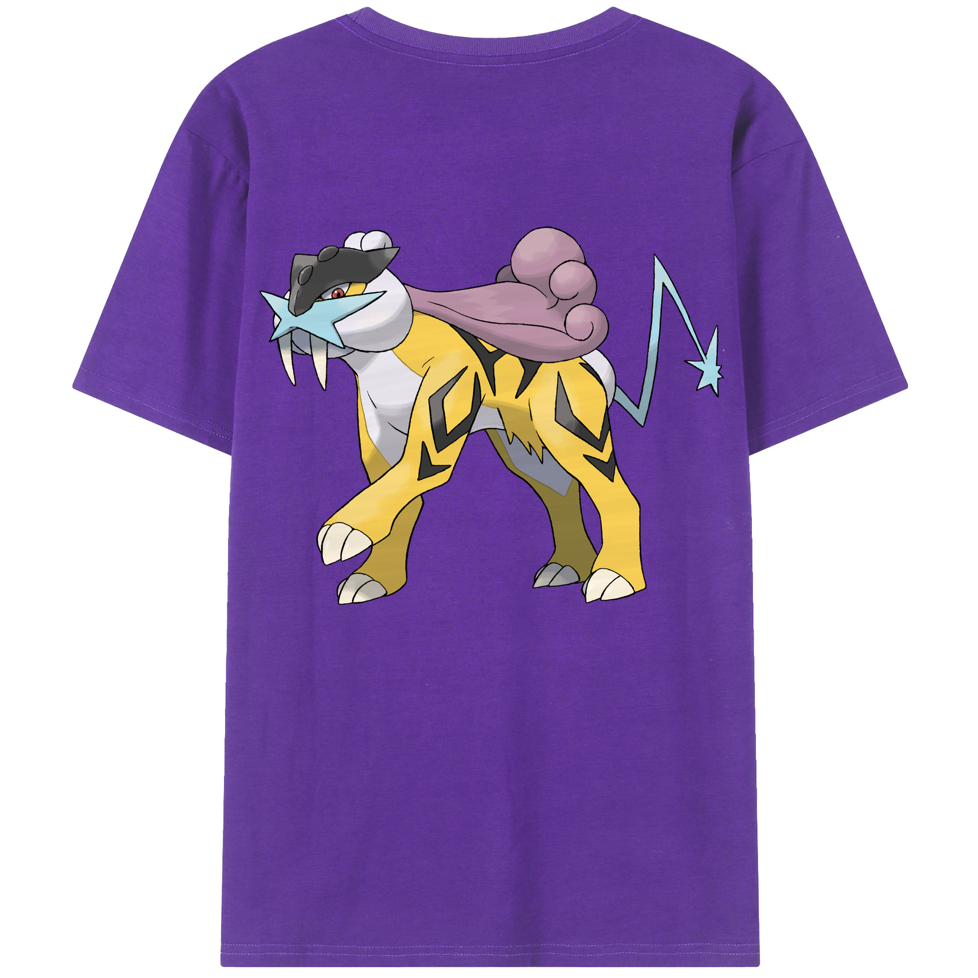 （画像用） ポケットモンスター Pokémon 綿100％ メンズ半袖Tシャツ（バックプリント） 通気性