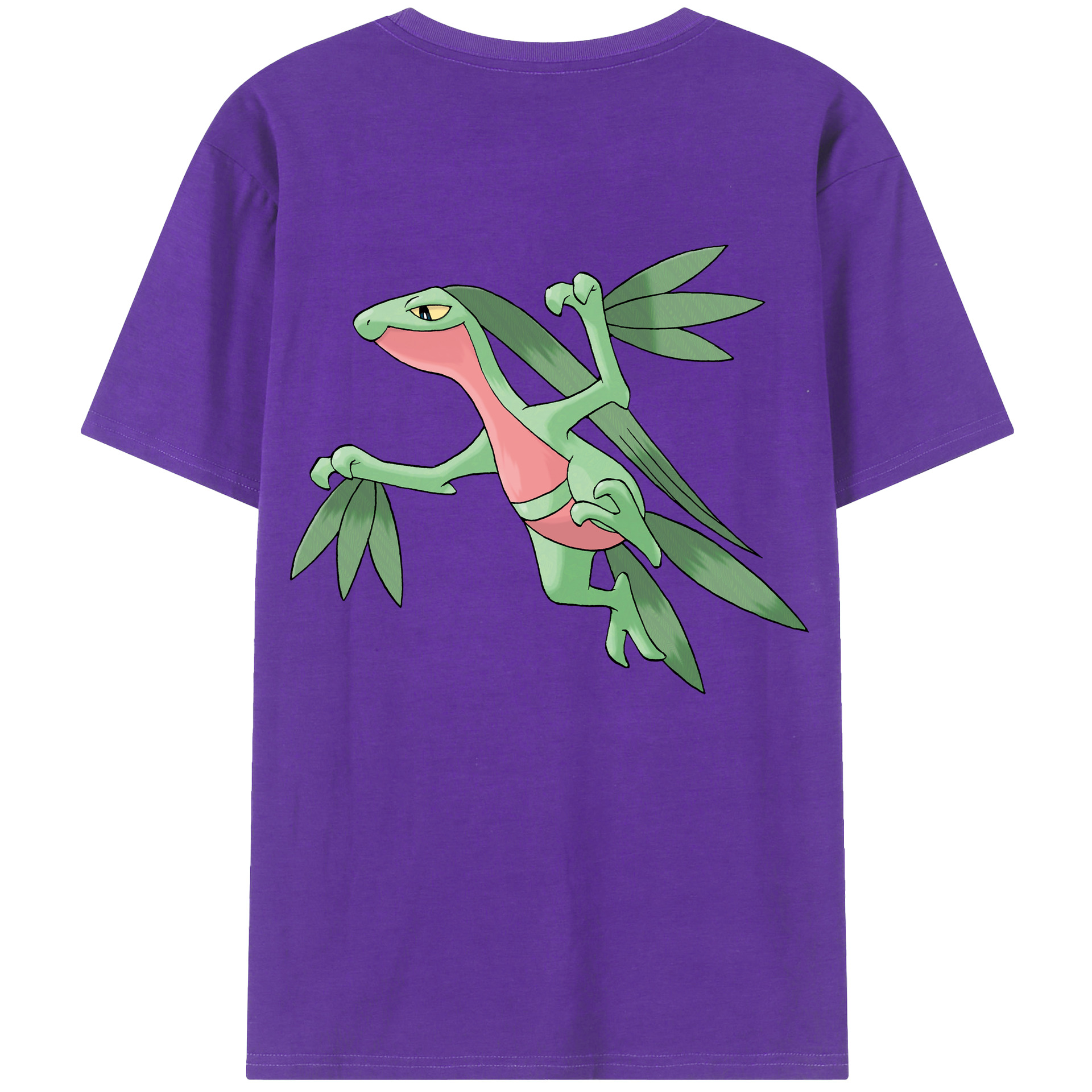 （画像用） ポケットモンスター Pokémon 綿100％ メンズ半袖Tシャツ（バックプリント） 通気性