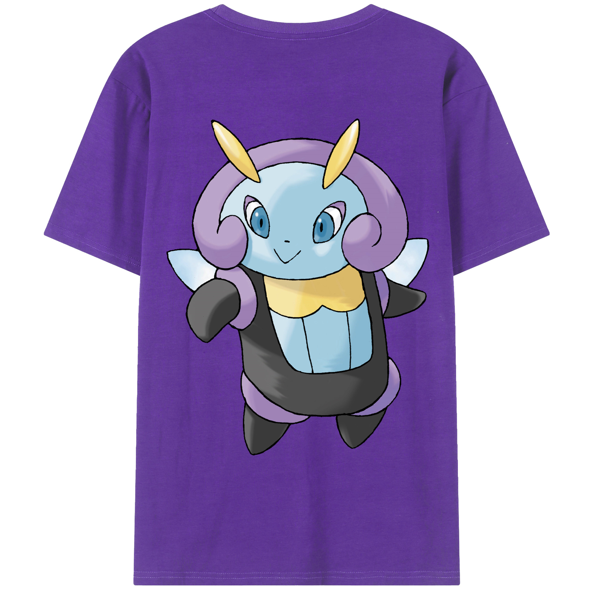（画像用） ポケットモンスター Pokémon 綿100％ メンズ半袖Tシャツ（バックプリント） 通気性