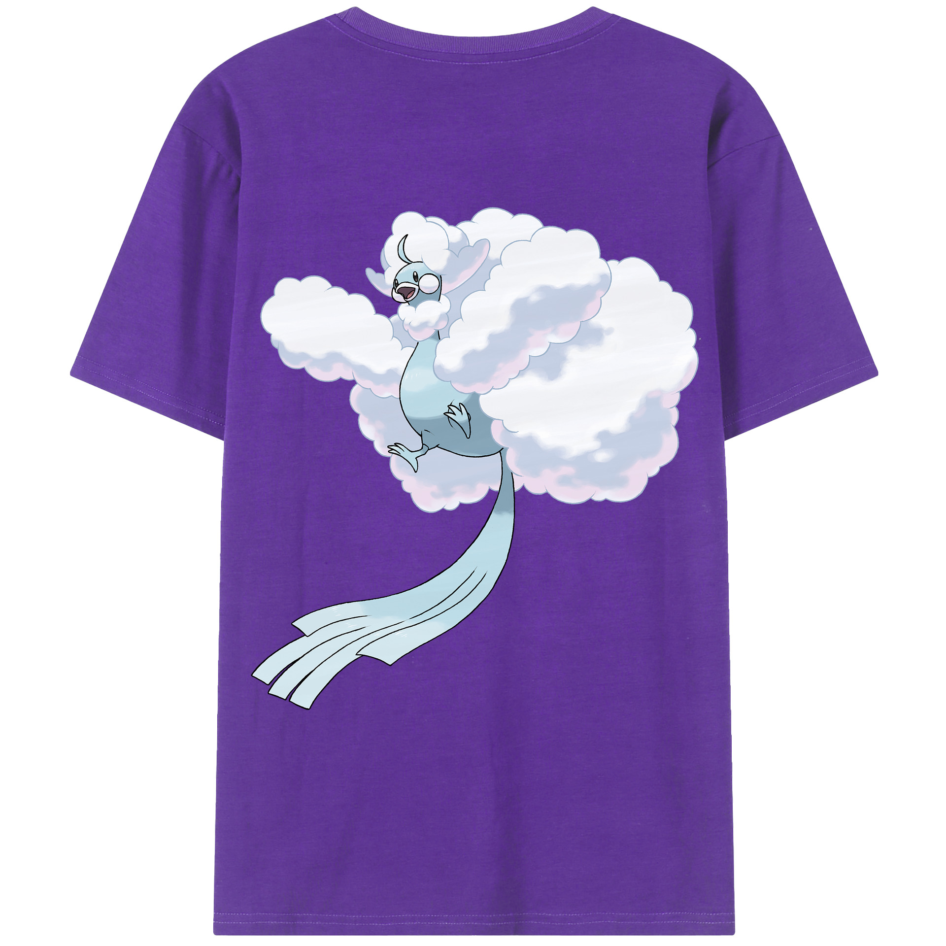 （画像用） ポケットモンスター Pokémon 綿100％ メンズ半袖Tシャツ（バックプリント） 通気性