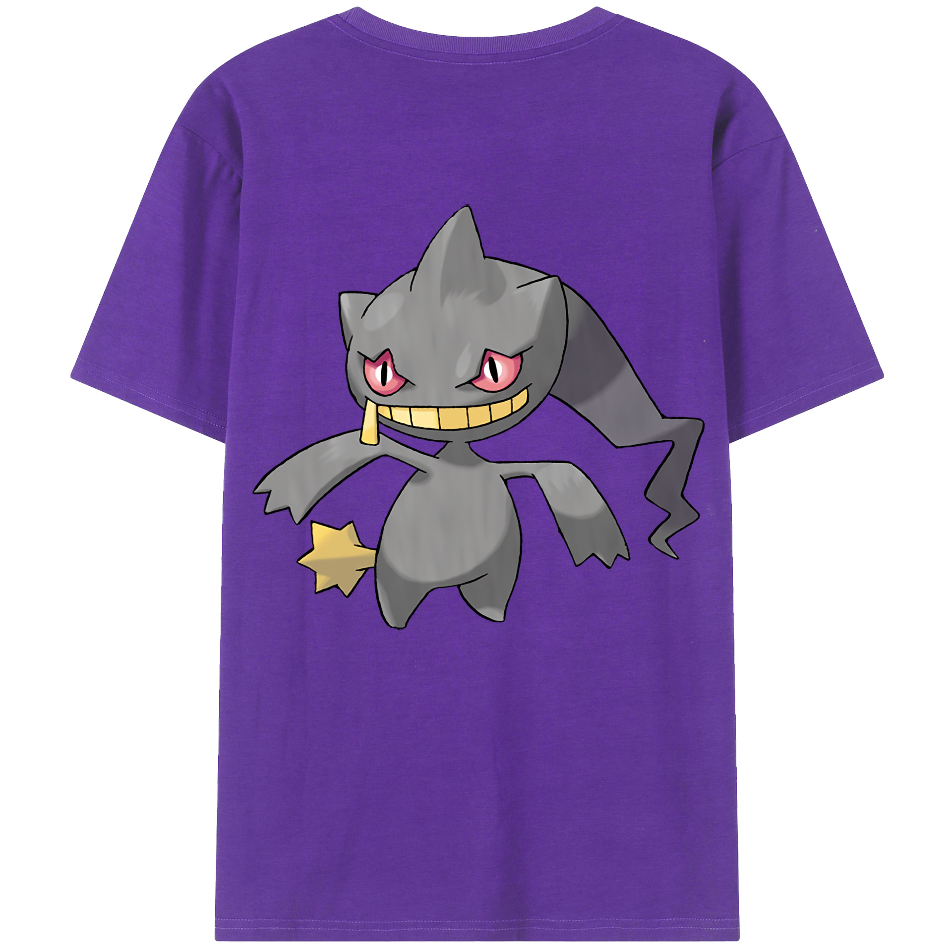 （画像用） ポケットモンスター Pokémon 綿100％ メンズ半袖Tシャツ（バックプリント） 通気性