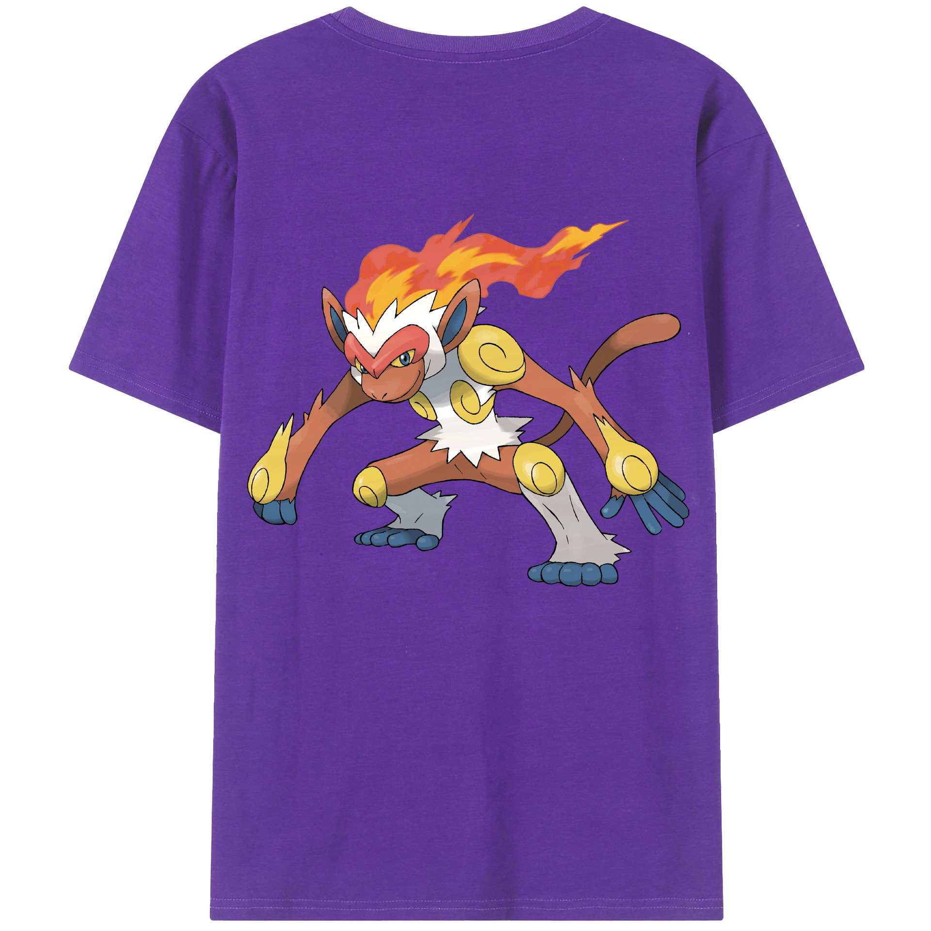 （画像用） ポケットモンスター Pokémon 綿100％ メンズ半袖Tシャツ（バックプリント） 通気性