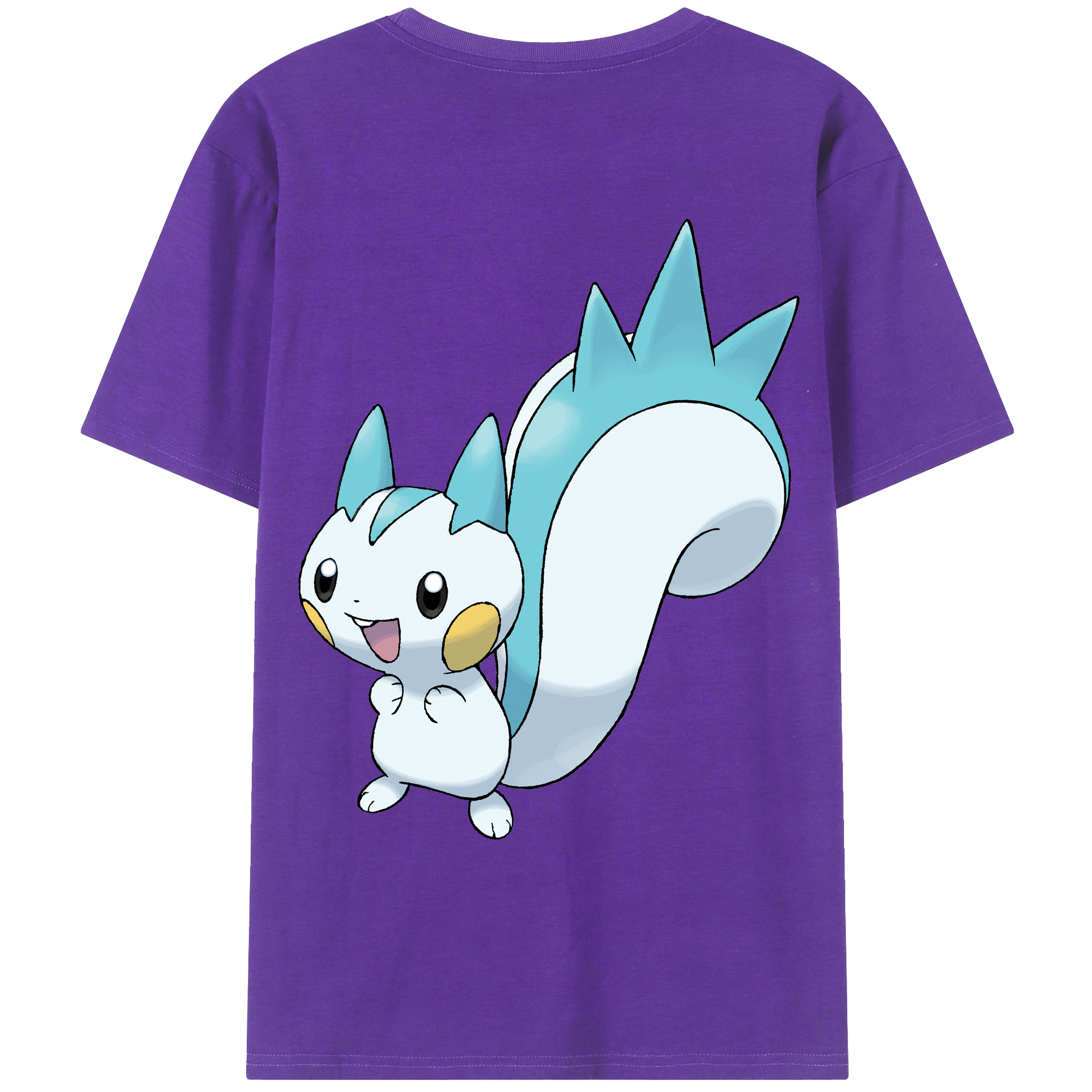 （画像用） ポケットモンスター Pokémon 綿100％ メンズ半袖Tシャツ（バックプリント） 通気性