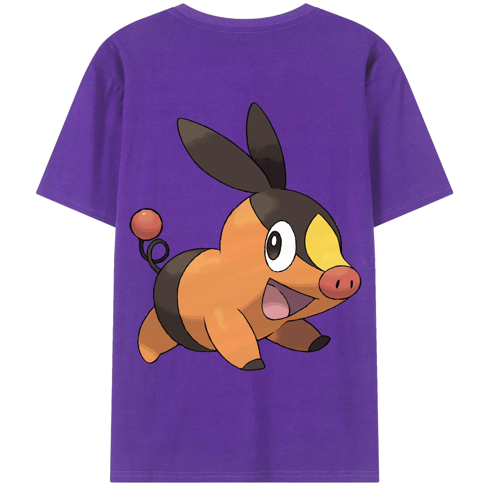 （画像用） ポケットモンスター Pokémon 綿100％ メンズ半袖Tシャツ（バックプリント） 通気性
