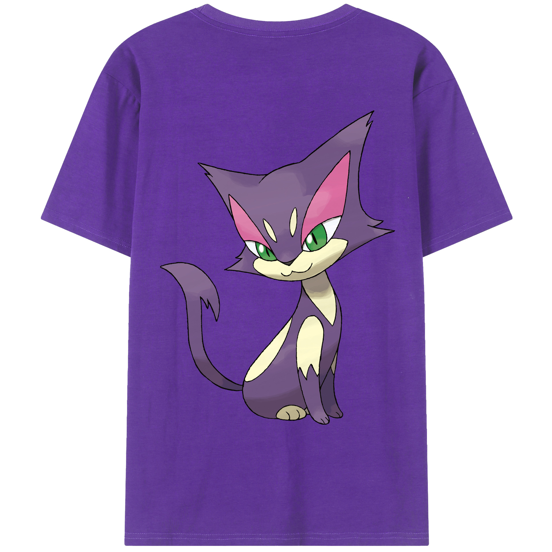 （画像用） ポケットモンスター Pokémon 綿100％ メンズ半袖Tシャツ（バックプリント） 通気性