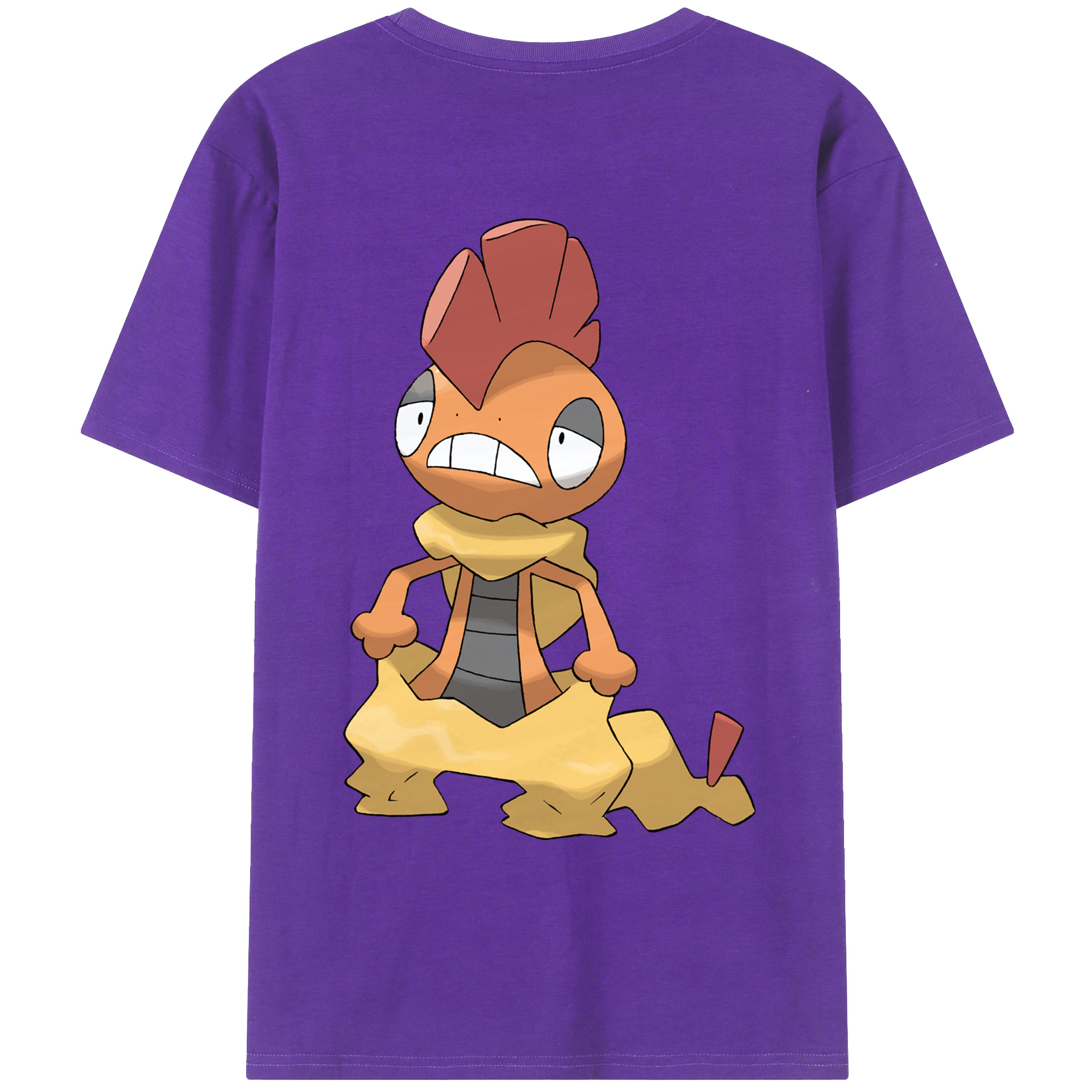 （画像用） ポケットモンスター Pokémon 綿100％ メンズ半袖Tシャツ（バックプリント） 通気性