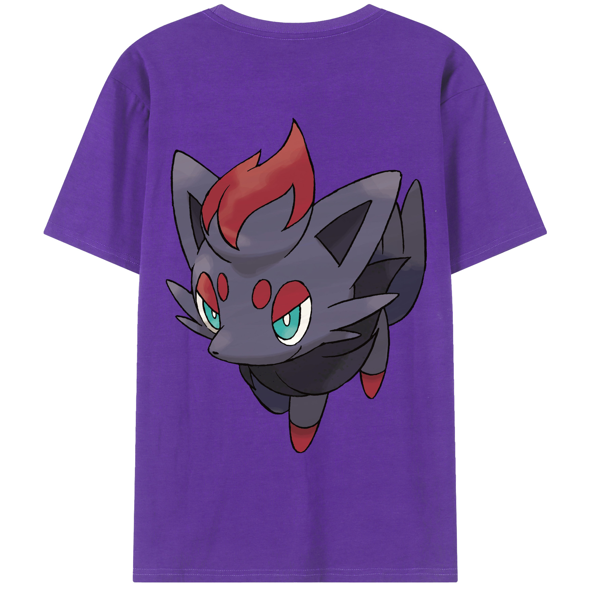 （画像用） ポケットモンスター Pokémon 綿100％ メンズ半袖Tシャツ（バックプリント） 通気性