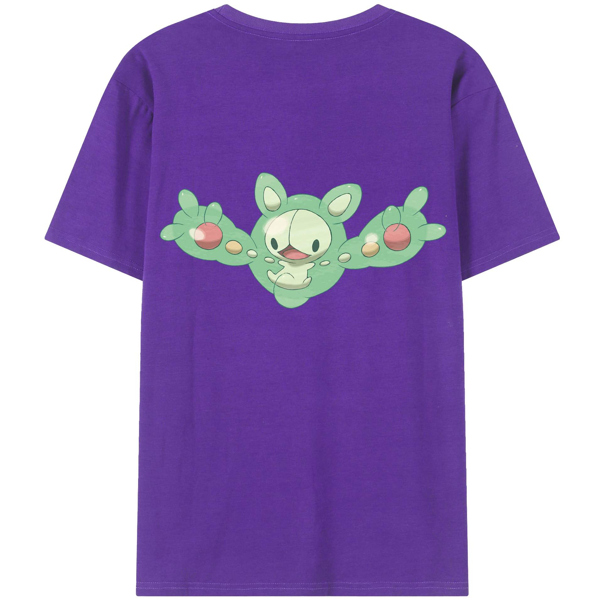 （画像用） ポケットモンスター Pokémon 綿100％ メンズ半袖Tシャツ（バックプリント） 通気性