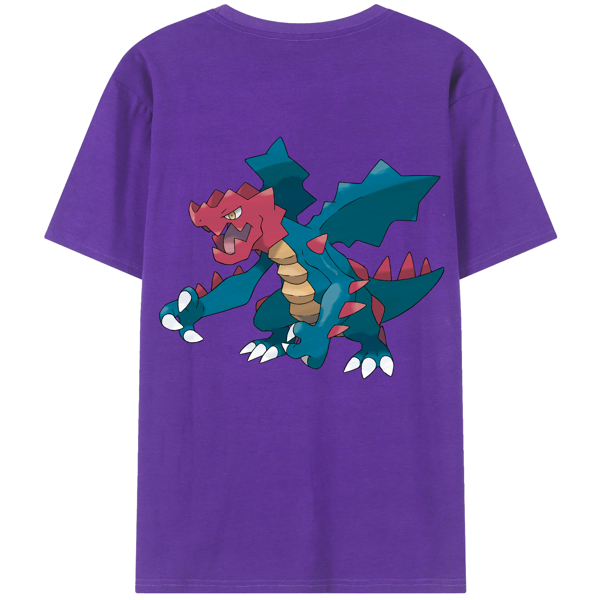 （画像用） ポケットモンスター Pokémon 綿100％ メンズ半袖Tシャツ（バックプリント） 通気性