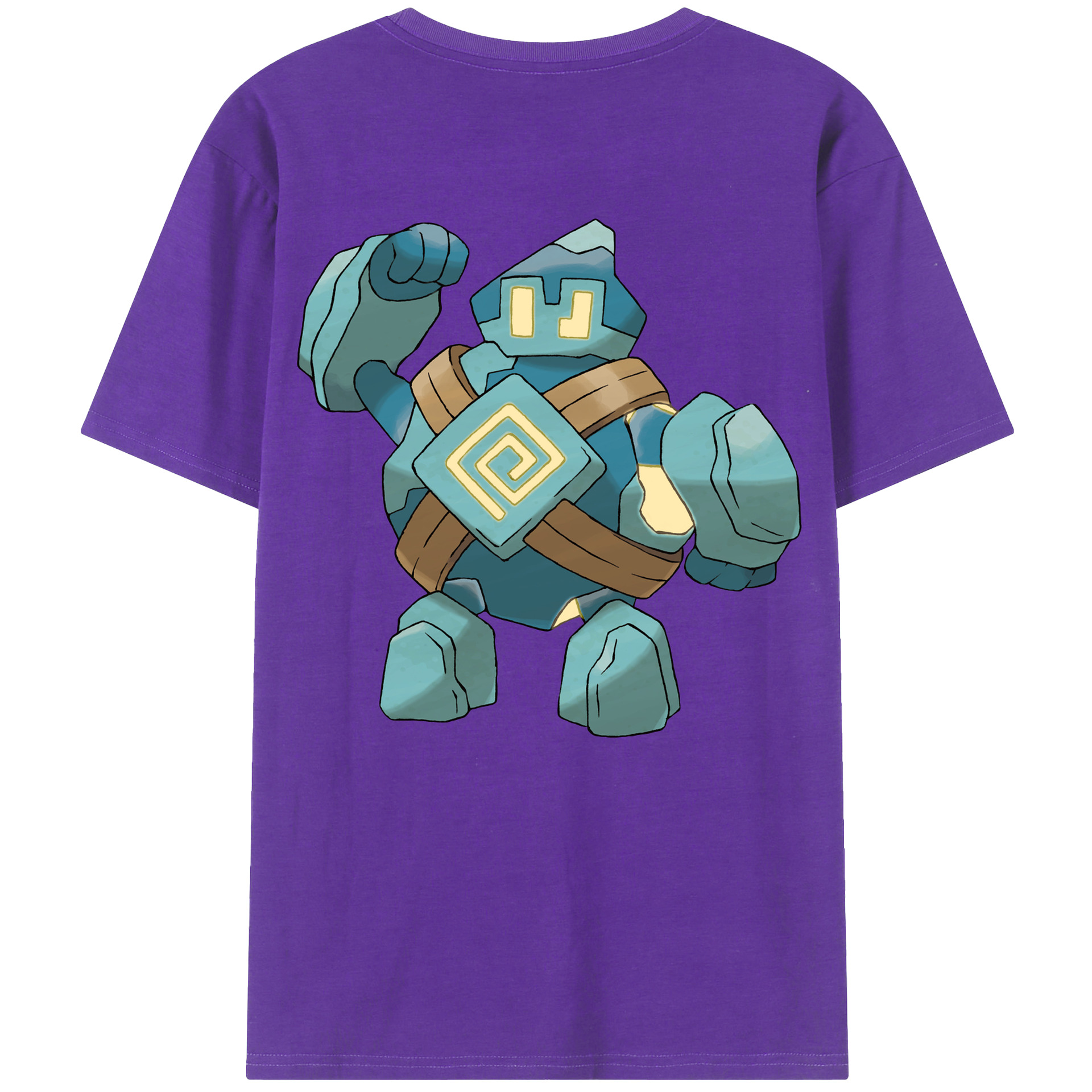（画像用） ポケットモンスター Pokémon 綿100％ メンズ半袖Tシャツ（バックプリント） 通気性