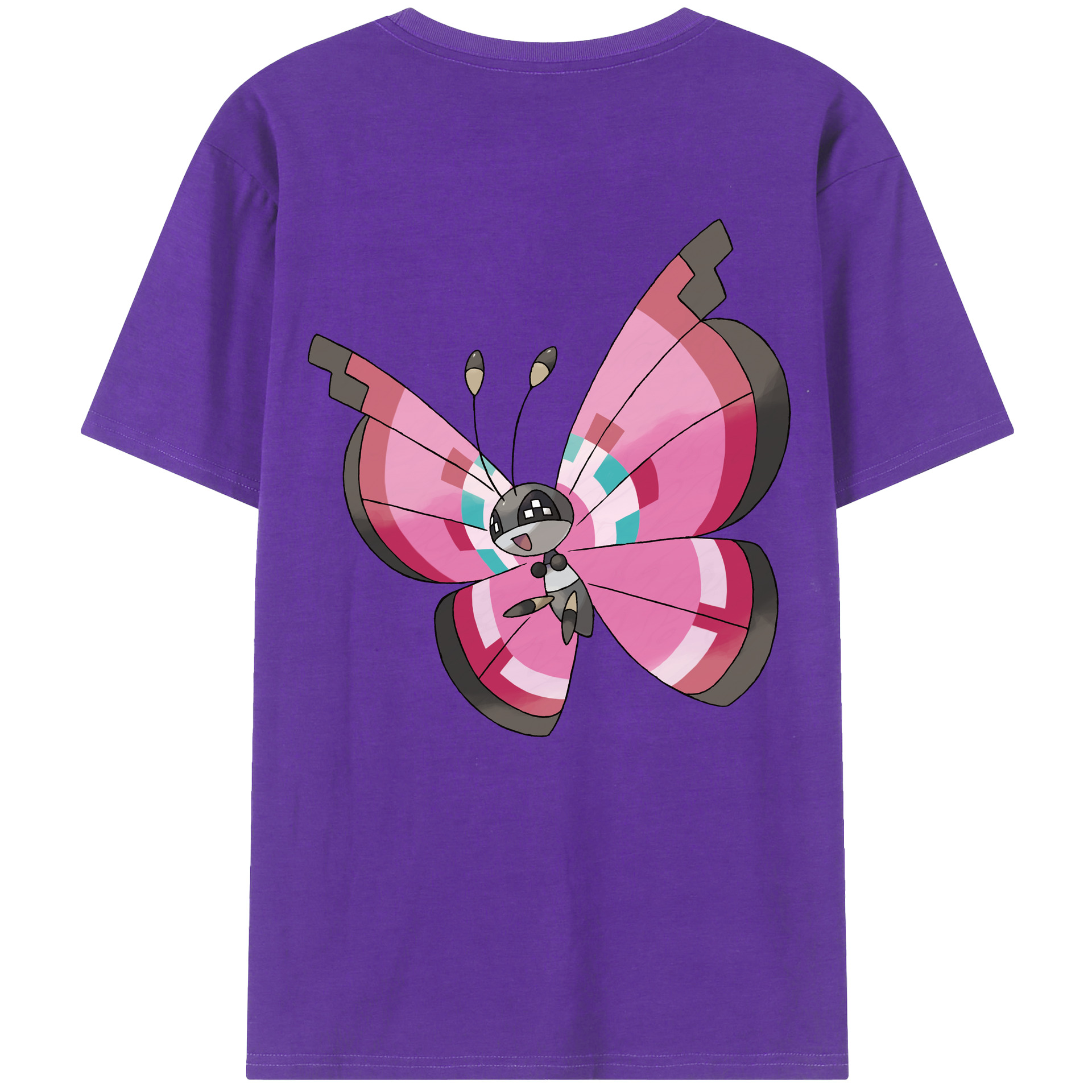 （画像用） ポケットモンスター Pokémon 綿100％ メンズ半袖Tシャツ（バックプリント） 通気性