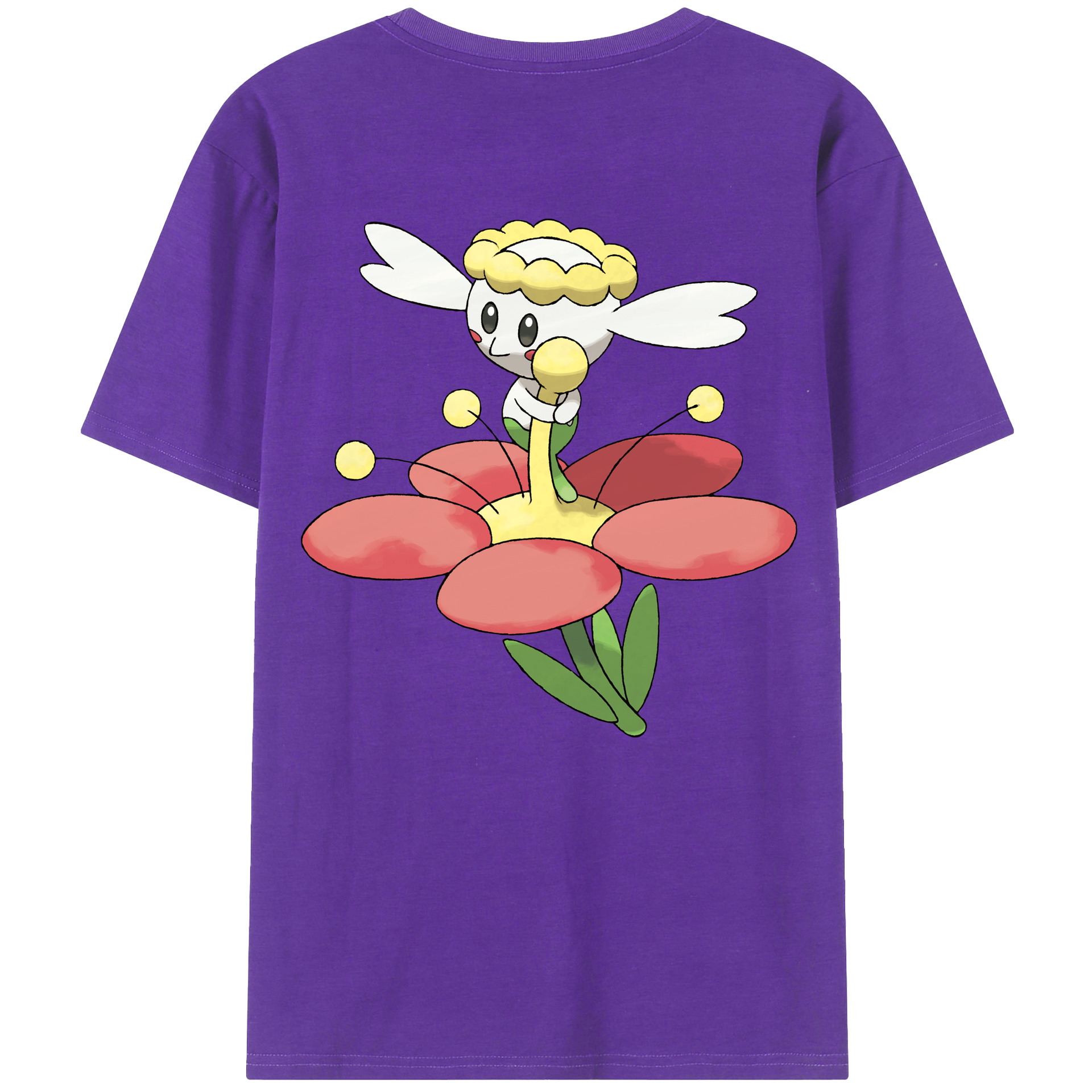 （画像用） ポケットモンスター Pokémon 綿100％ メンズ半袖Tシャツ（バックプリント） 通気性