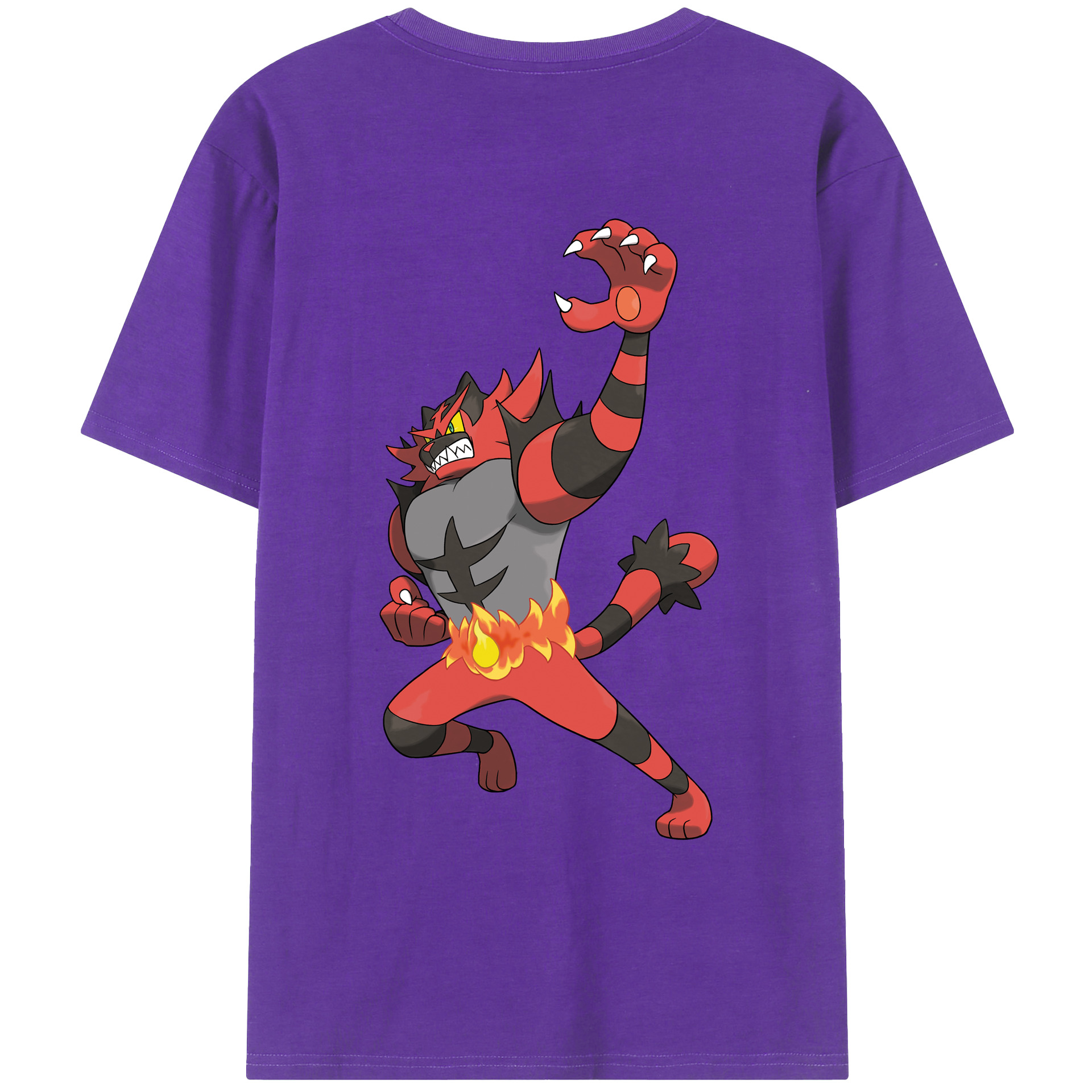 （画像用） ポケットモンスター Pokémon 綿100％ メンズ半袖Tシャツ（バックプリント） 通気性