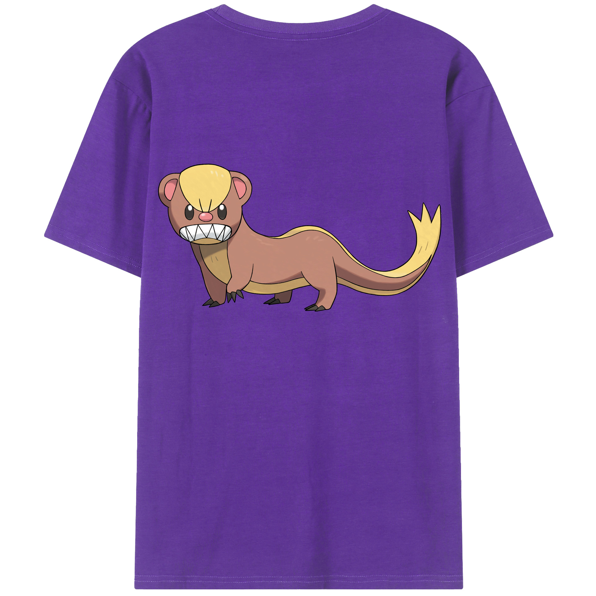 （画像用） ポケットモンスター Pokémon 綿100％ メンズ半袖Tシャツ（バックプリント） 通気性