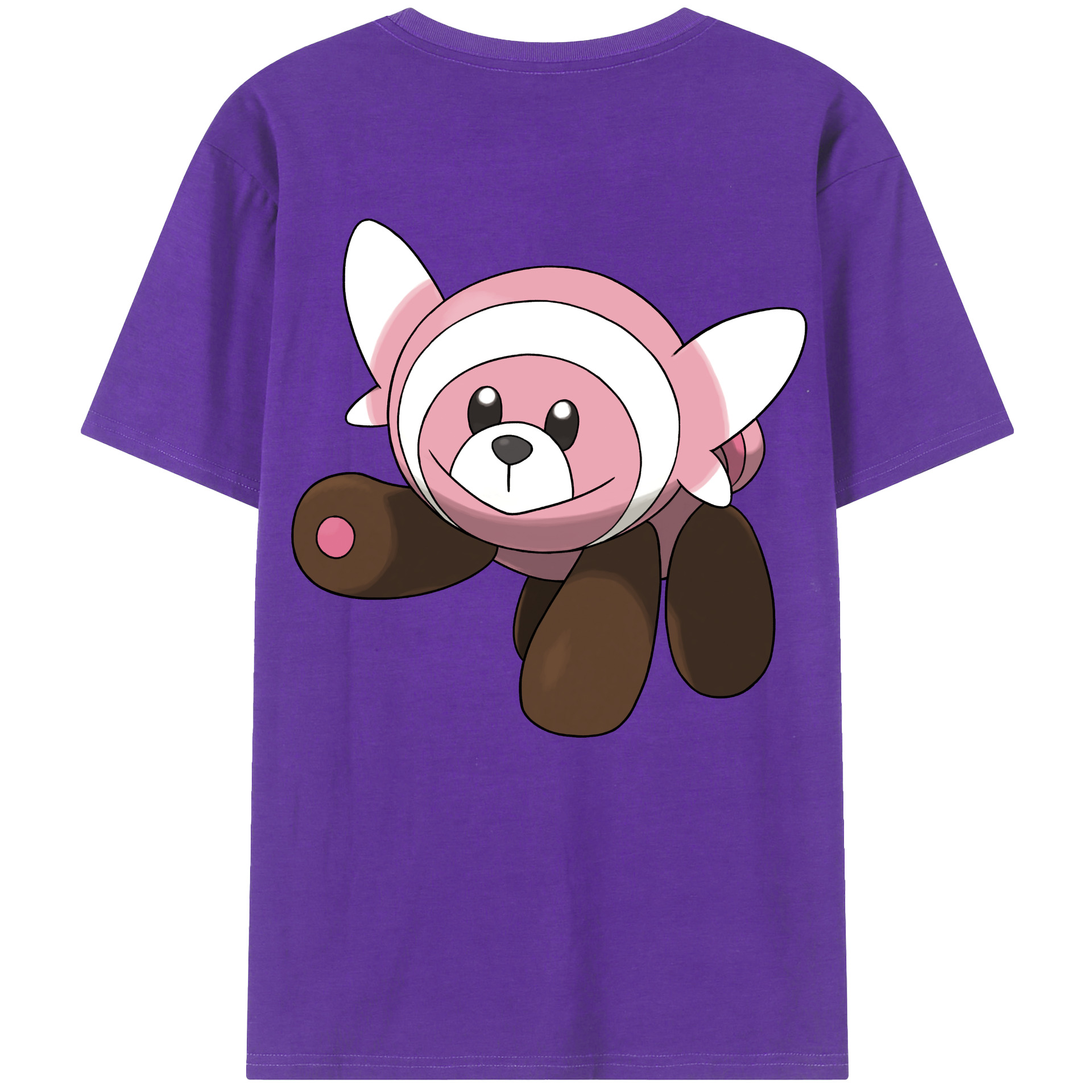 （画像用） ポケットモンスター Pokémon 綿100％ メンズ半袖Tシャツ（バックプリント） 通気性