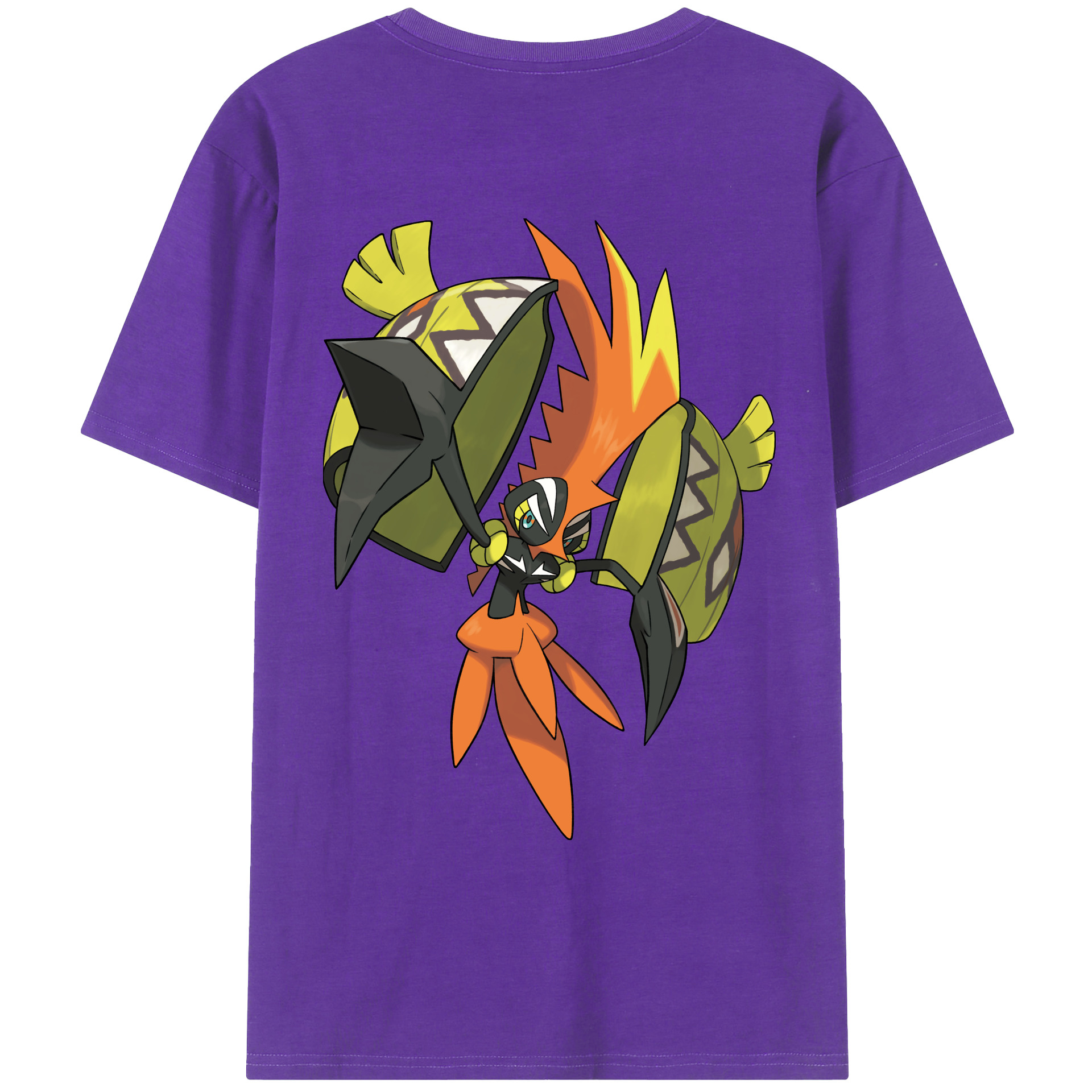 （画像用） ポケットモンスター Pokémon 綿100％ メンズ半袖Tシャツ（バックプリント） 通気性