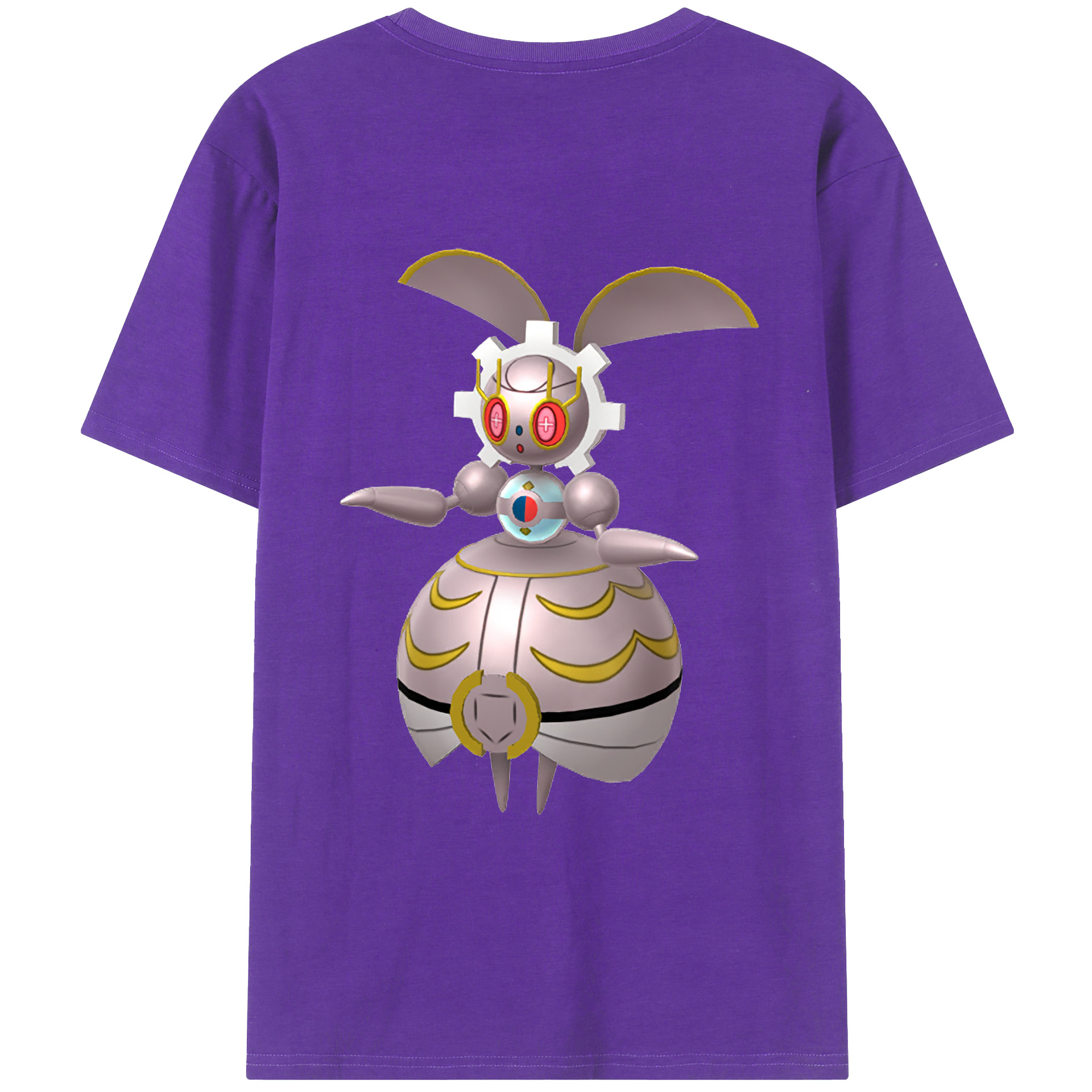 （画像用） ポケットモンスター Pokémon 綿100％ メンズ半袖Tシャツ（バックプリント） 通気性