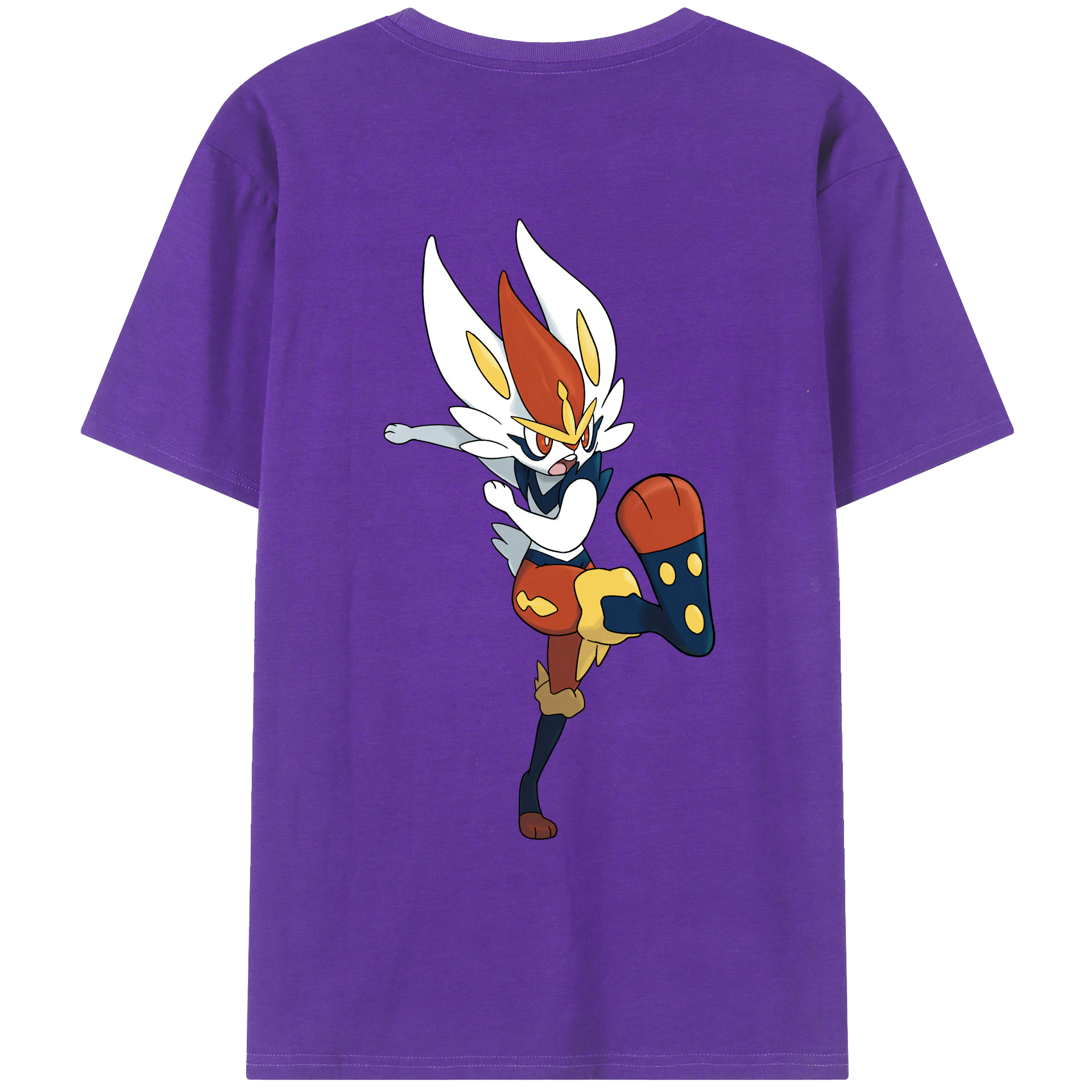 （画像用） ポケットモンスター Pokémon 綿100％ メンズ半袖Tシャツ（バックプリント） 通気性