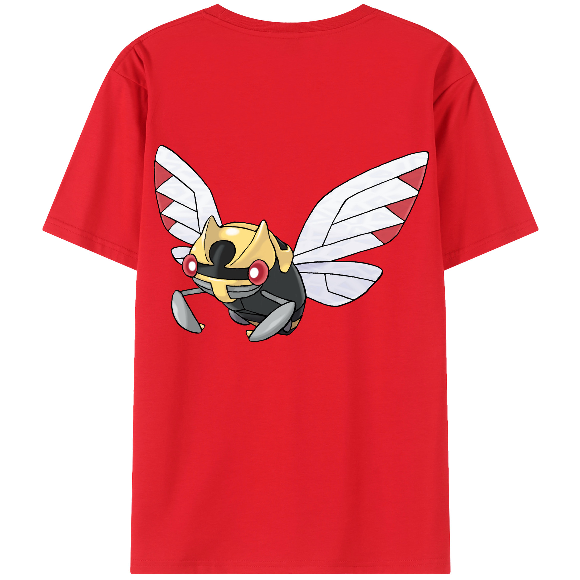 （画像用） ポケットモンスター Pokémon 綿100％ メンズ半袖Tシャツ（バックプリント） 通気性