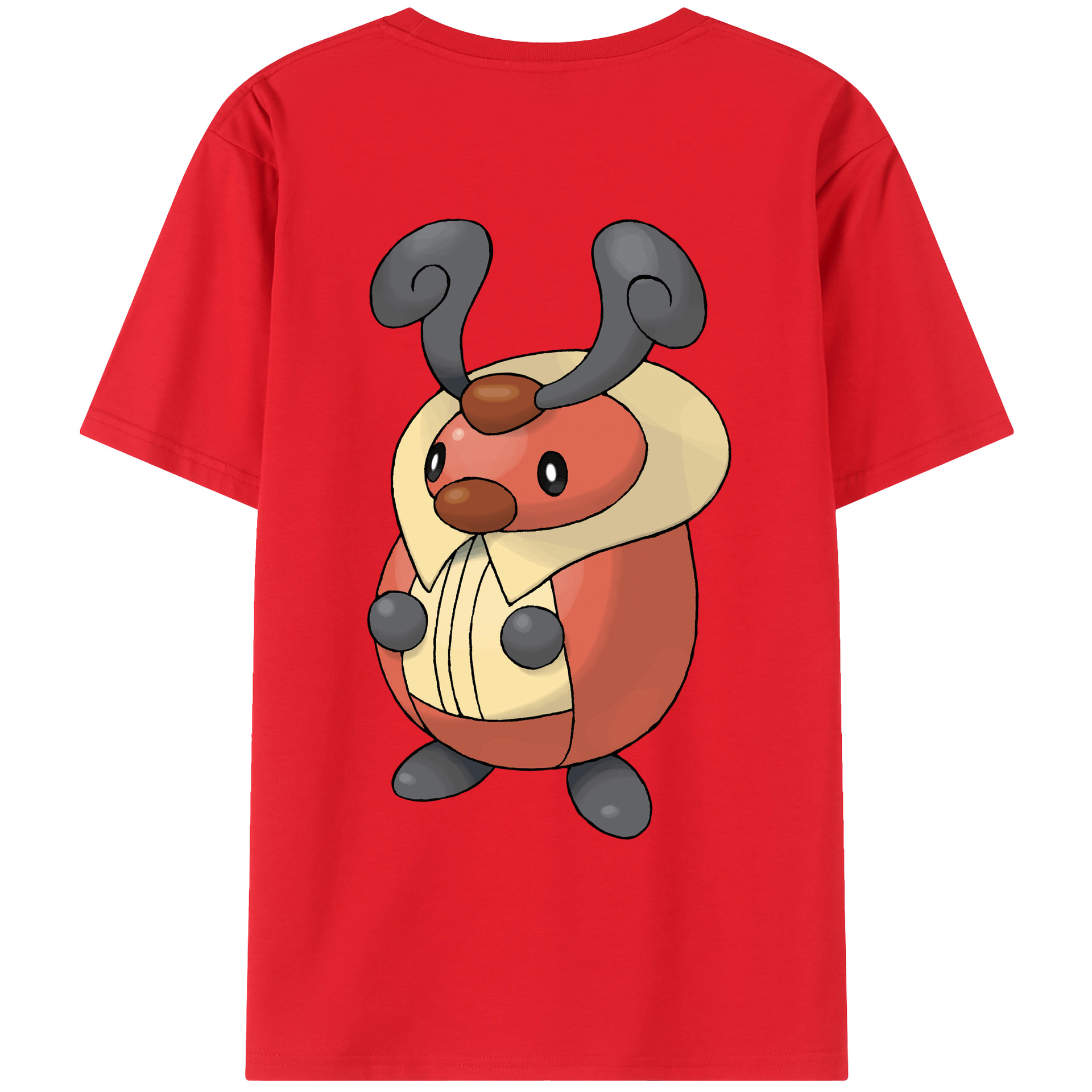 （画像用） ポケットモンスター Pokémon 綿100％ メンズ半袖Tシャツ（バックプリント） 通気性