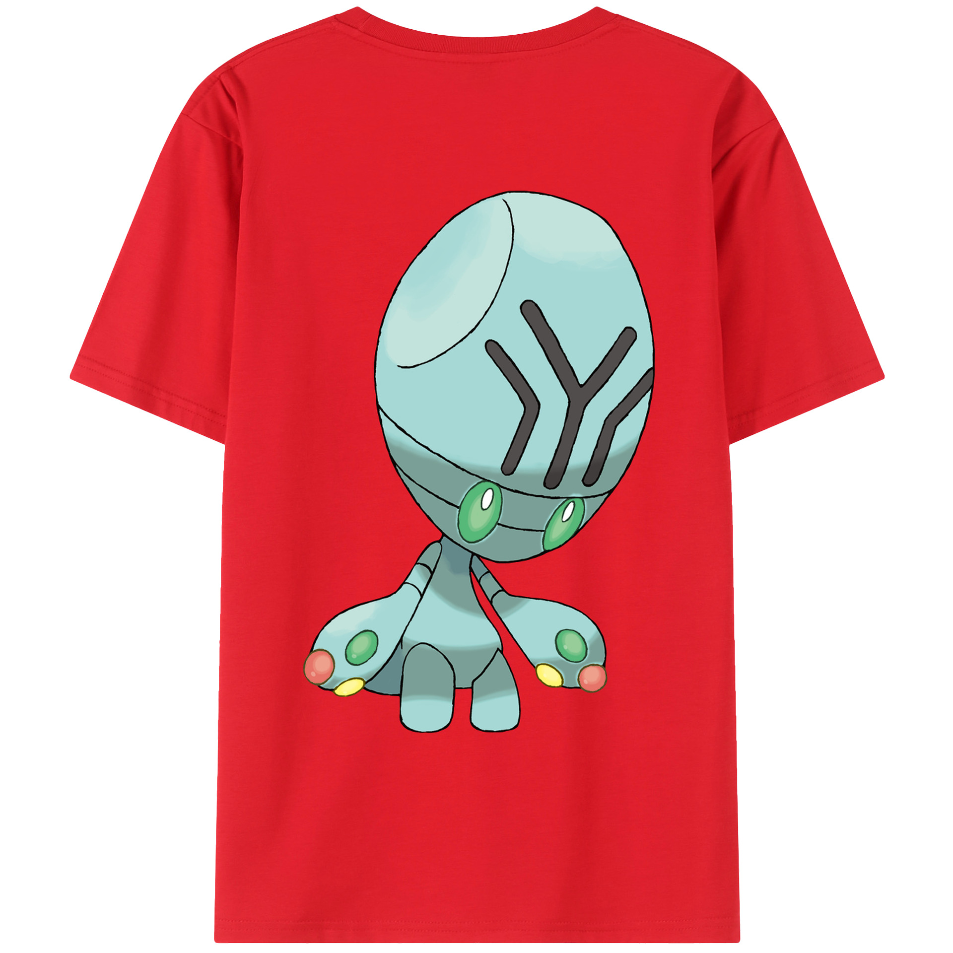 （画像用） ポケットモンスター Pokémon 綿100％ メンズ半袖Tシャツ（バックプリント） 通気性