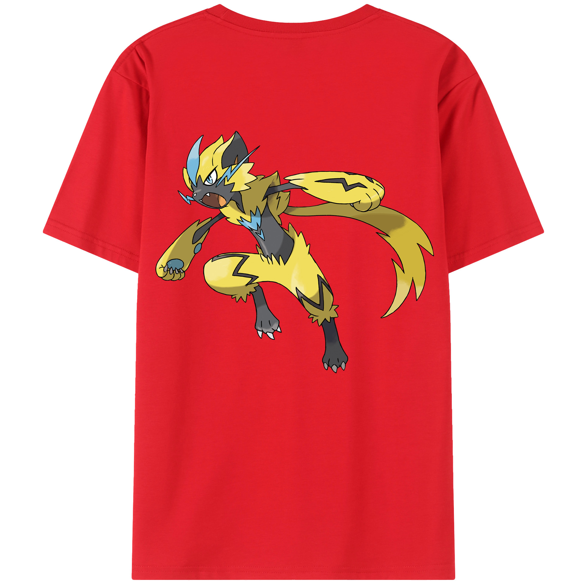 （画像用） ポケットモンスター Pokémon 綿100％ メンズ半袖Tシャツ（バックプリント） 通気性